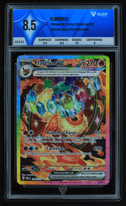 06340 FLAREON EX Grading Card