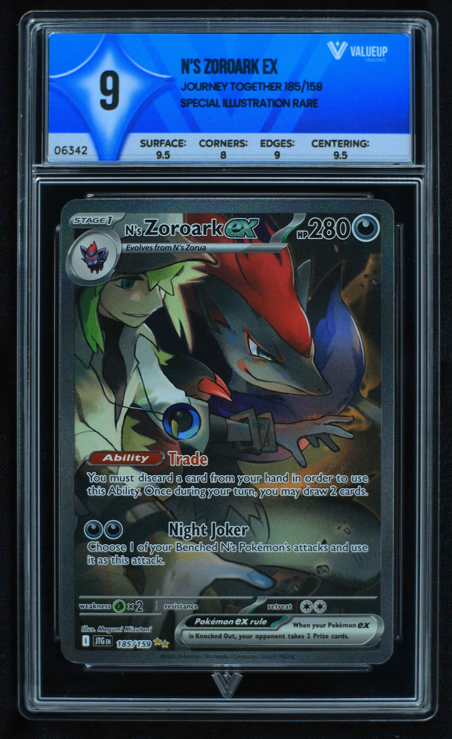 06342 N'S ZOROARK EX Grading Card