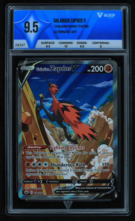 06347 GALARIAN ZAPDOS V Grading Card