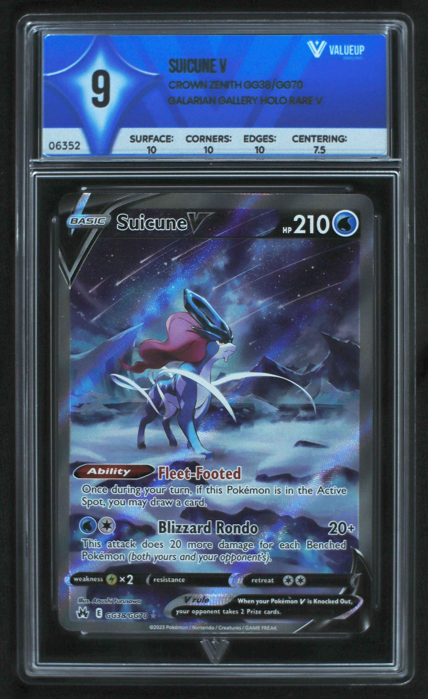06352 SUICUNE V Grading Card