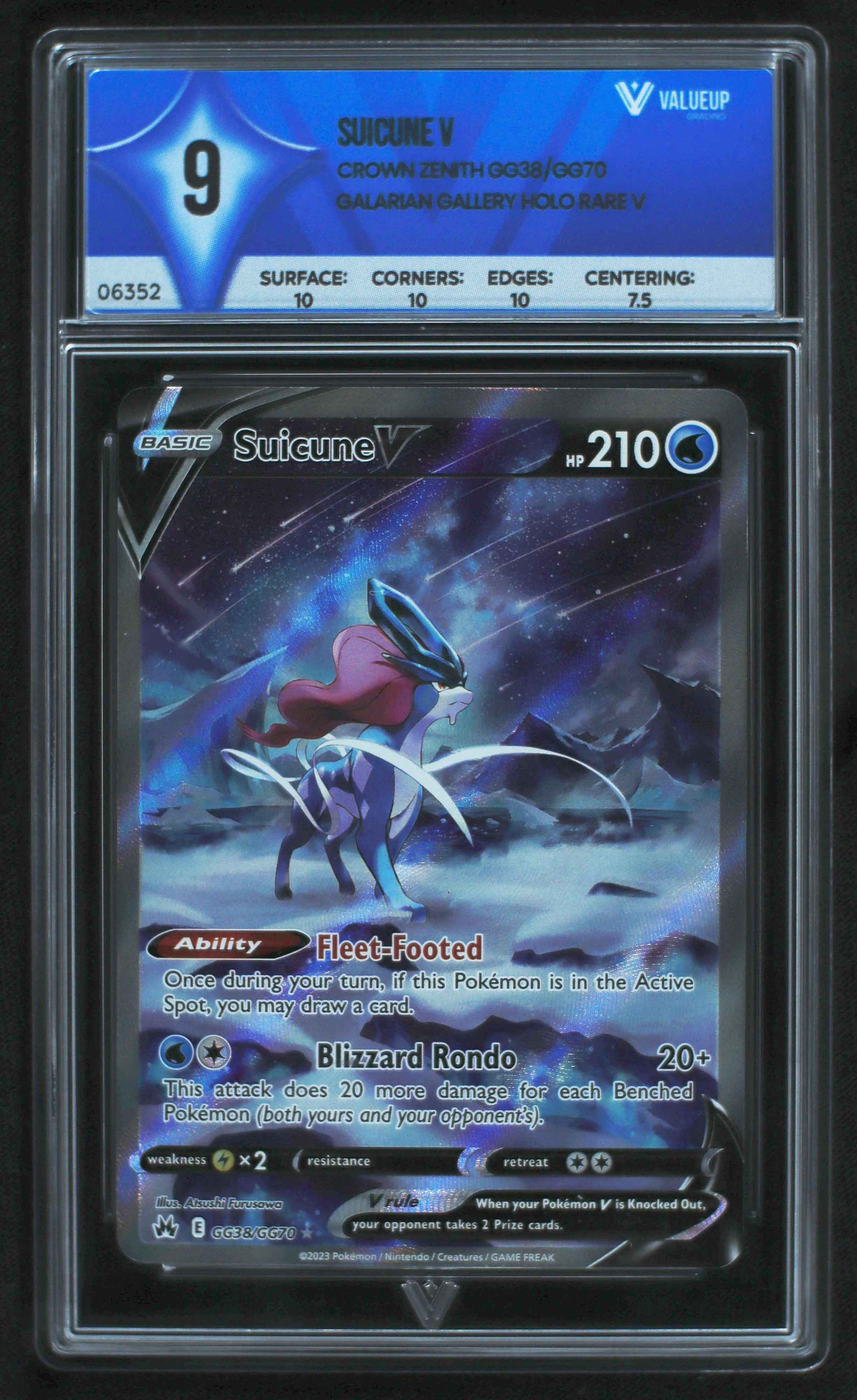 06352 SUICUNE V Grading Card
