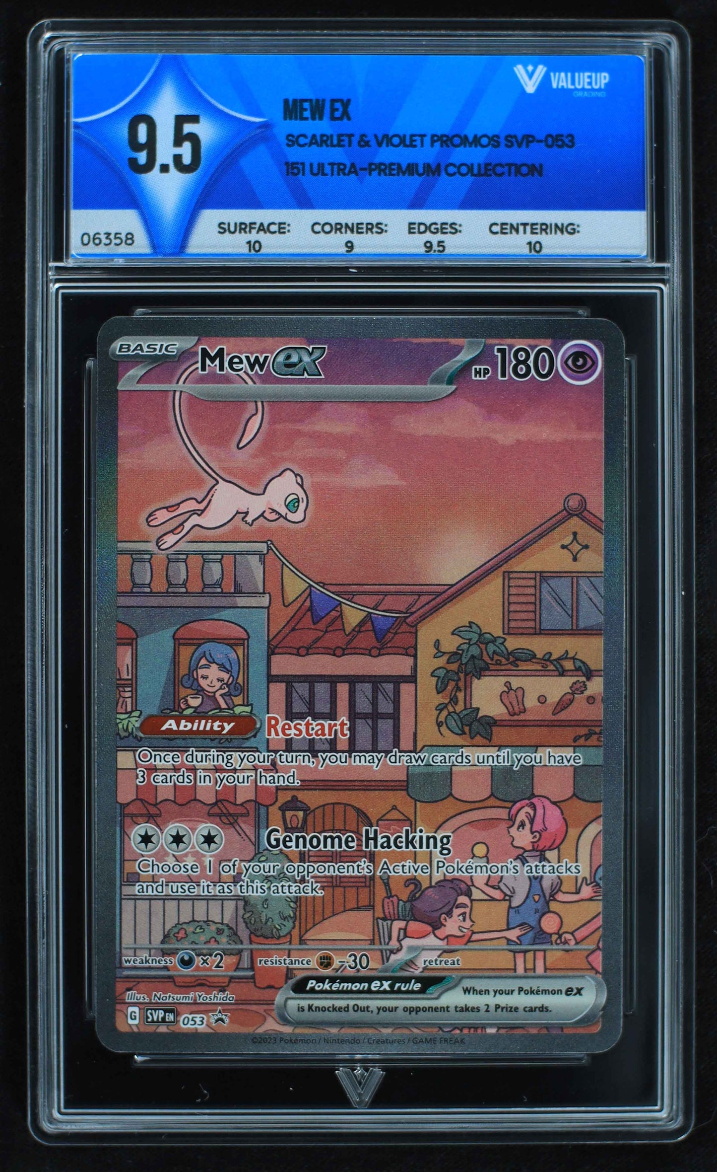 06358 MEW EX Grading Card