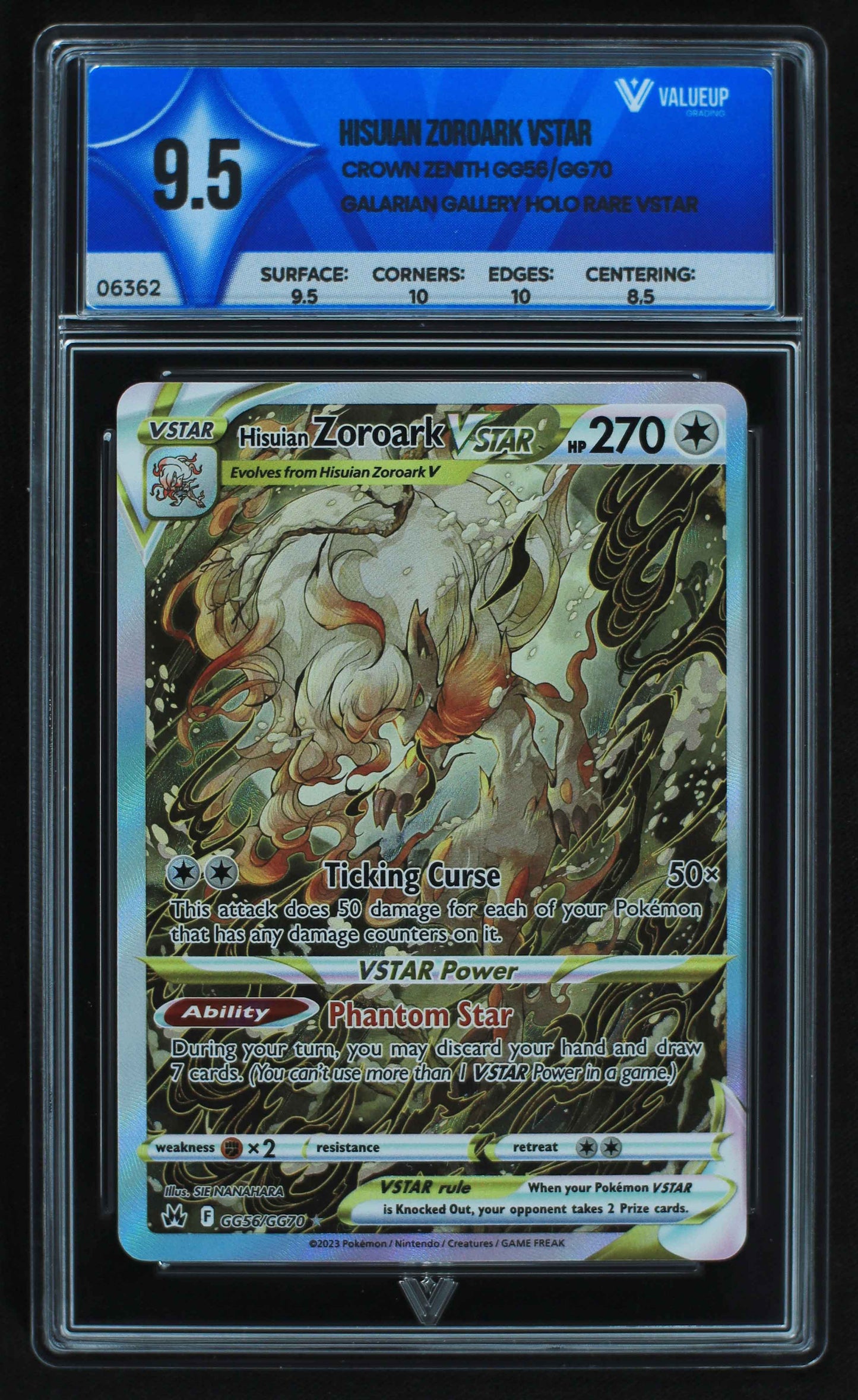 06362 HISUIAN ZOROARK VSTAR Grading Card