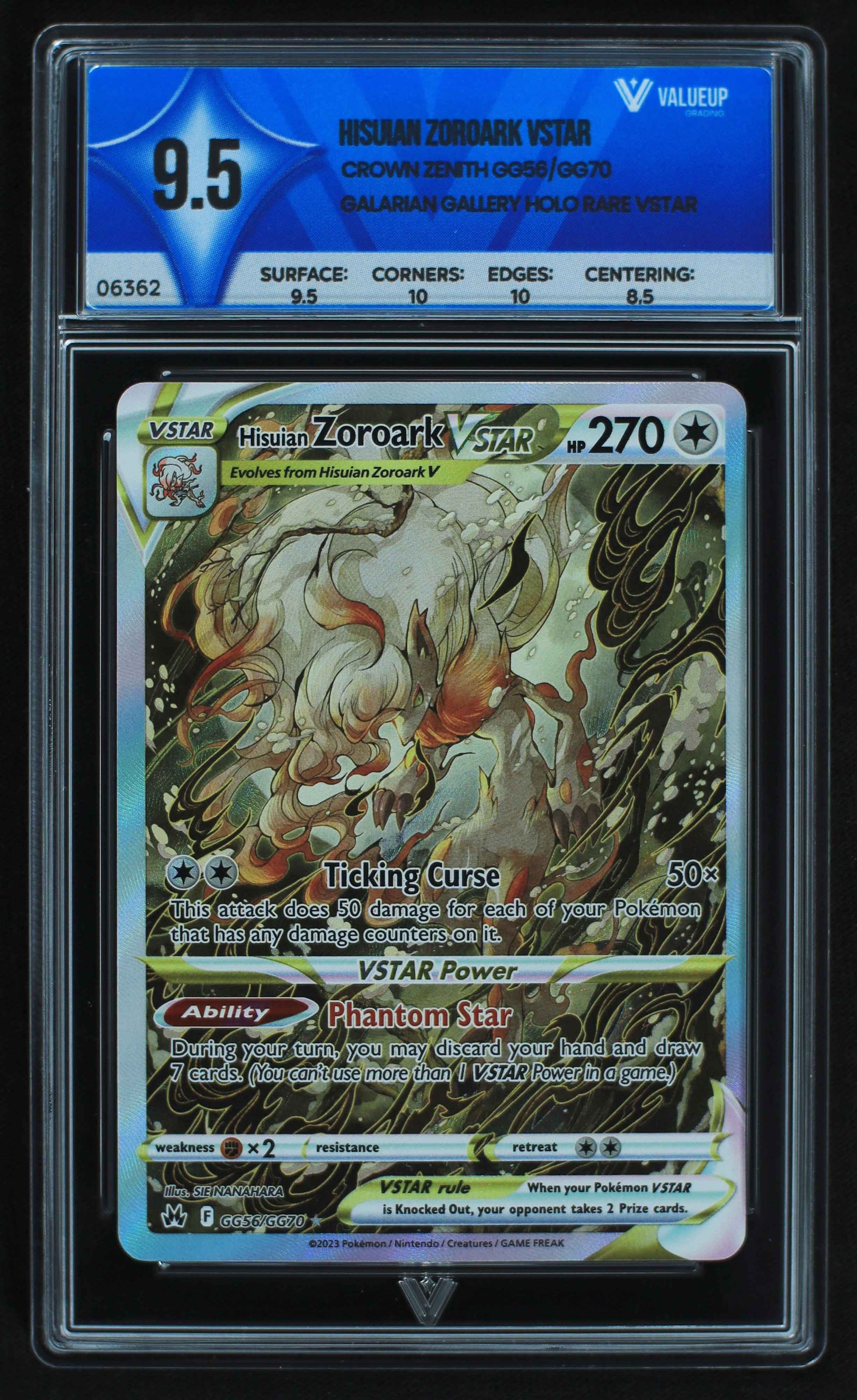 06362 HISUIAN ZOROARK VSTAR Grading Card