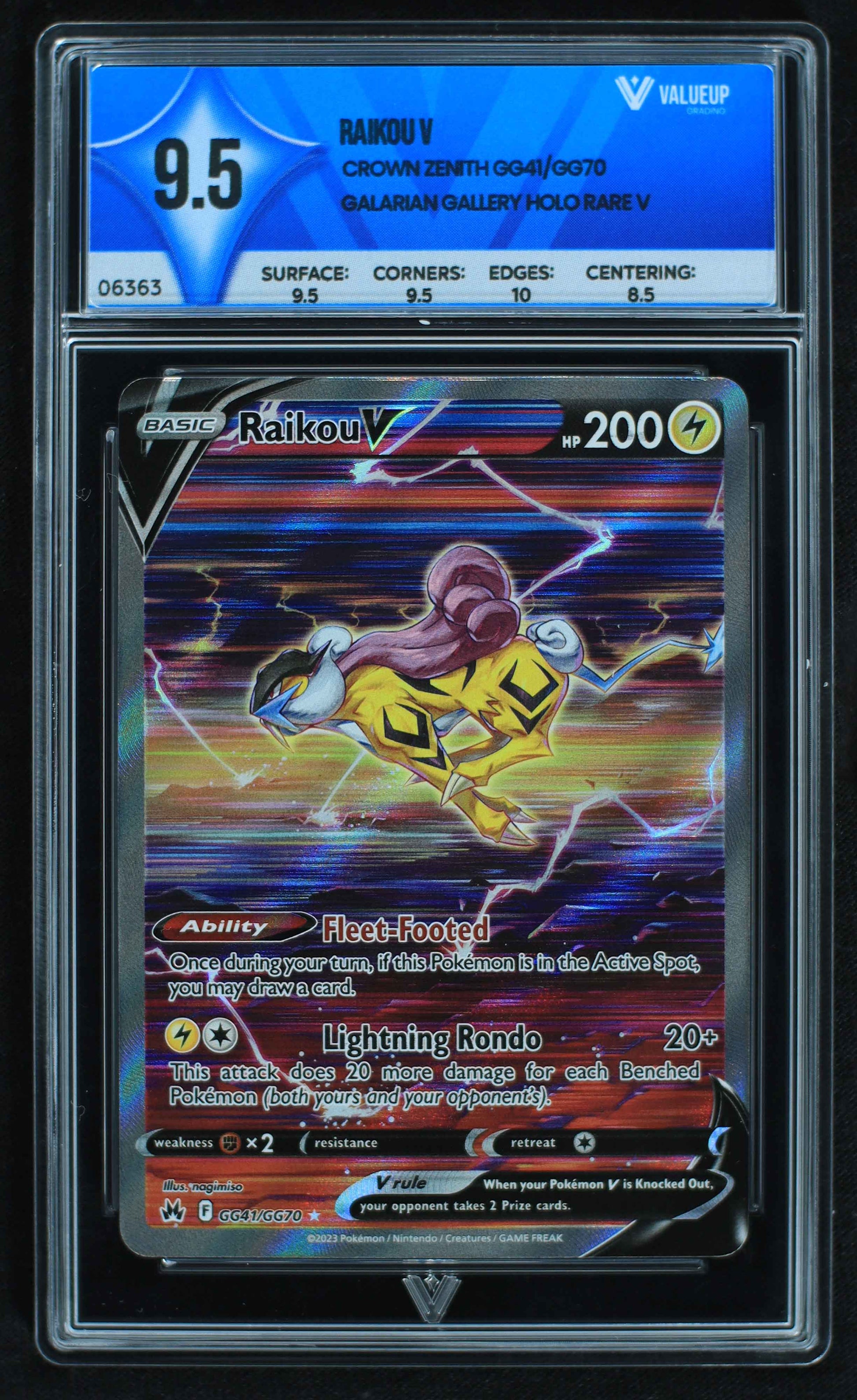 06363 RAIKOU V Grading Card