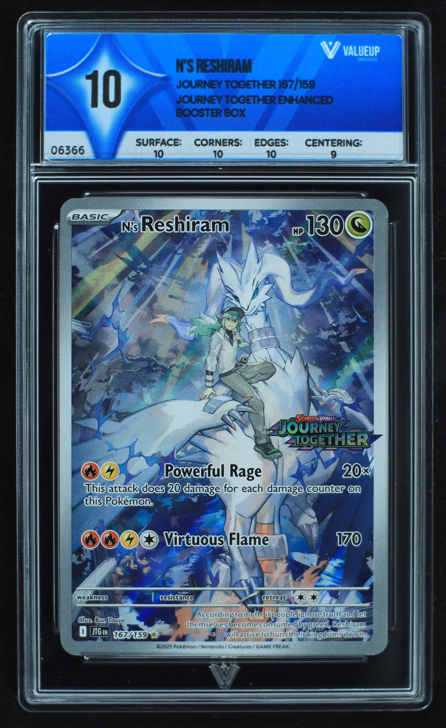 06366 N'S RESHIRAM Grading Card