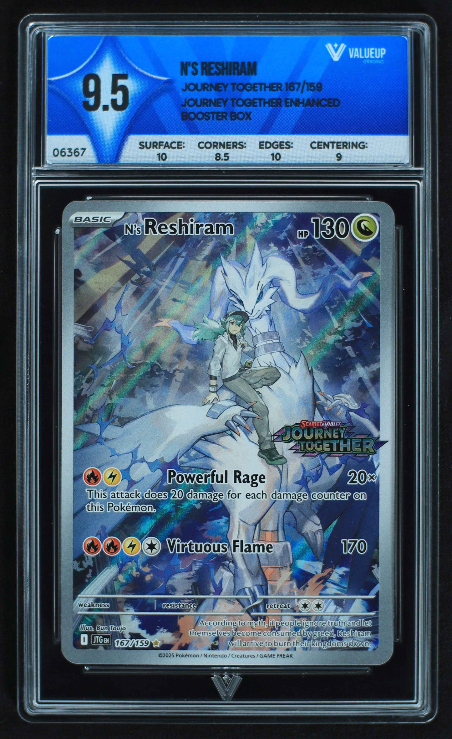06367 N'S RESHIRAM Grading Card