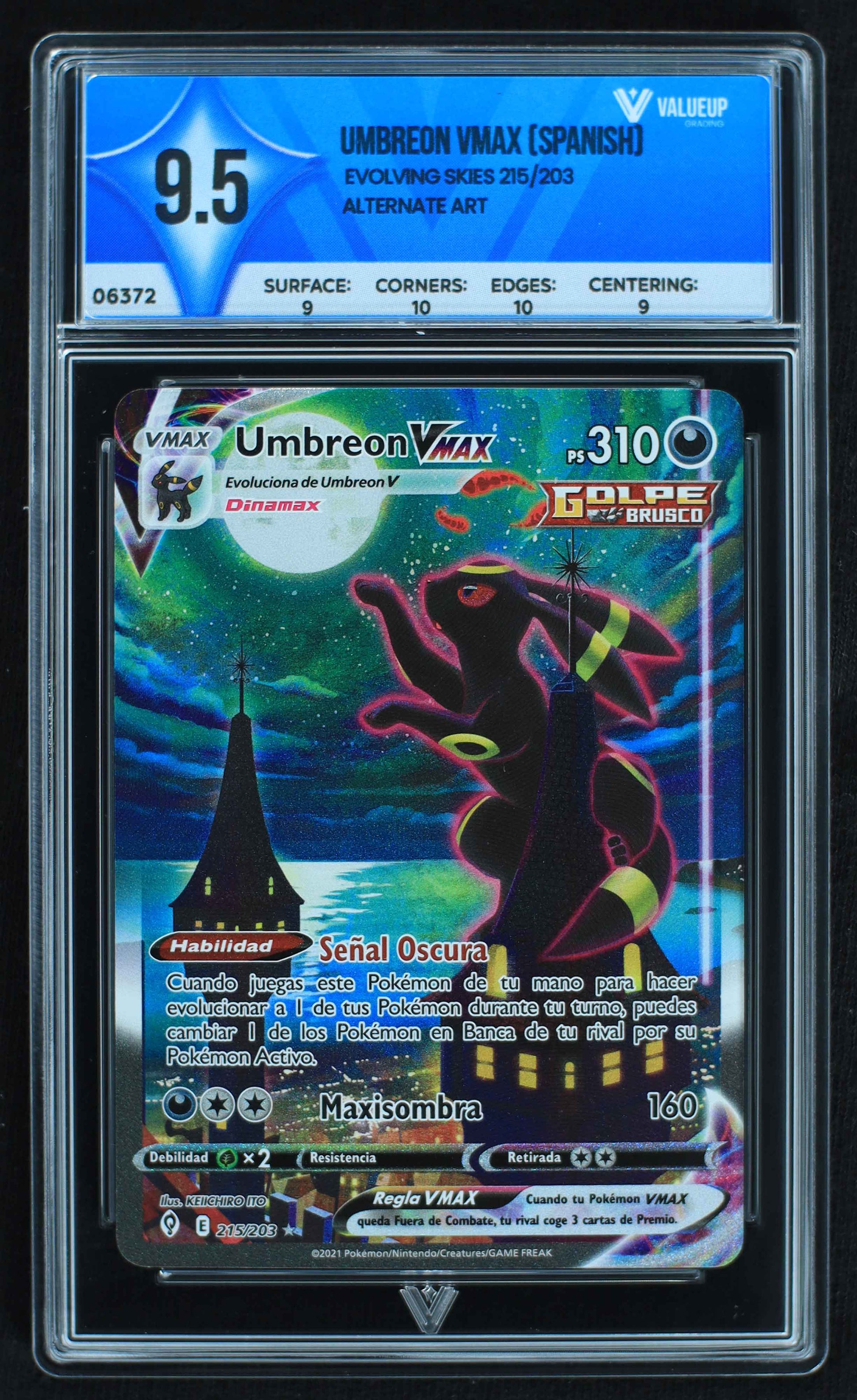 06372 UMBREON VMAX (SPANISH) Grading Card