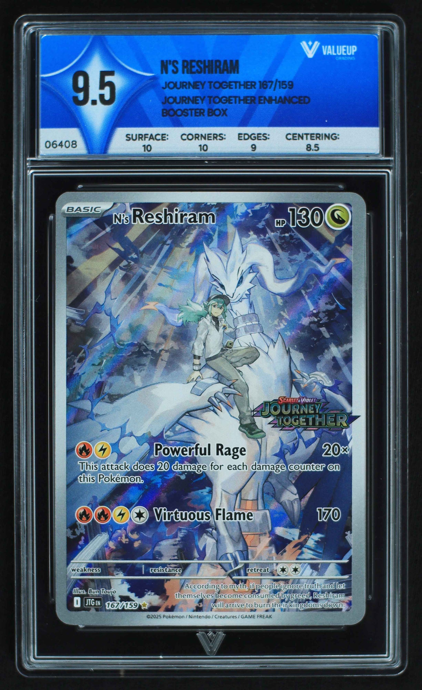06408 N'S RESHIRAM Grading Card