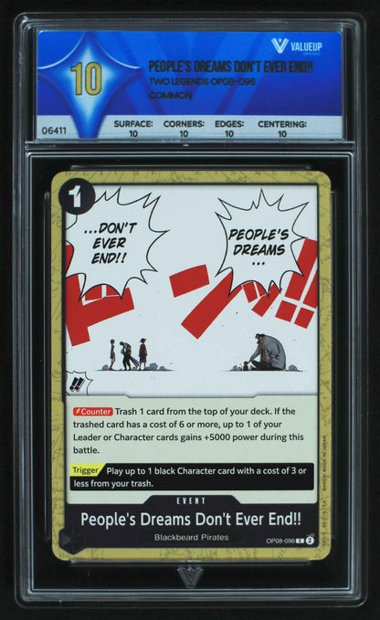 06411 PEOPLE'S DREAMS DON'T EVER END!! Grading Card