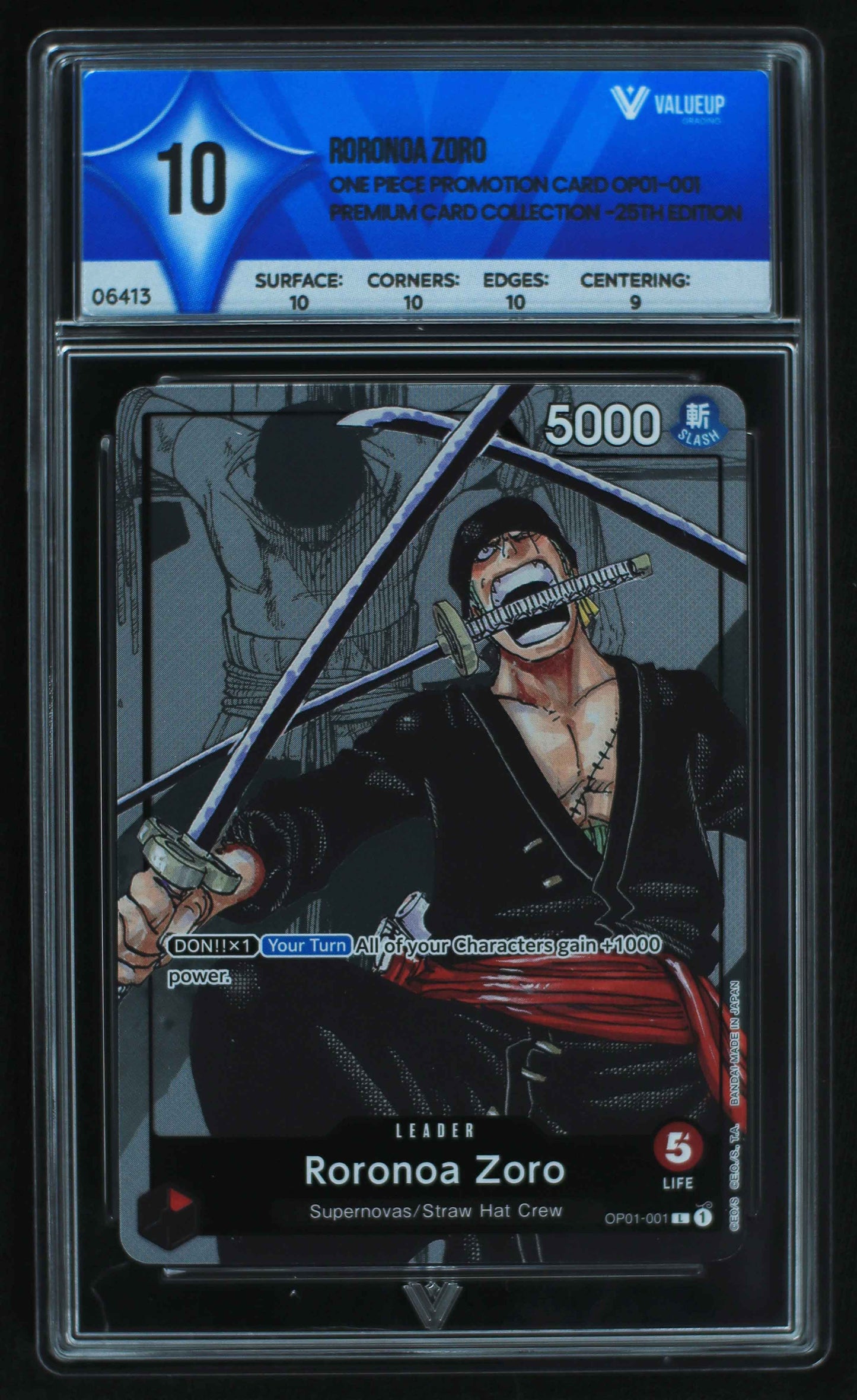 06413 RORONOA ZORO Grading Card