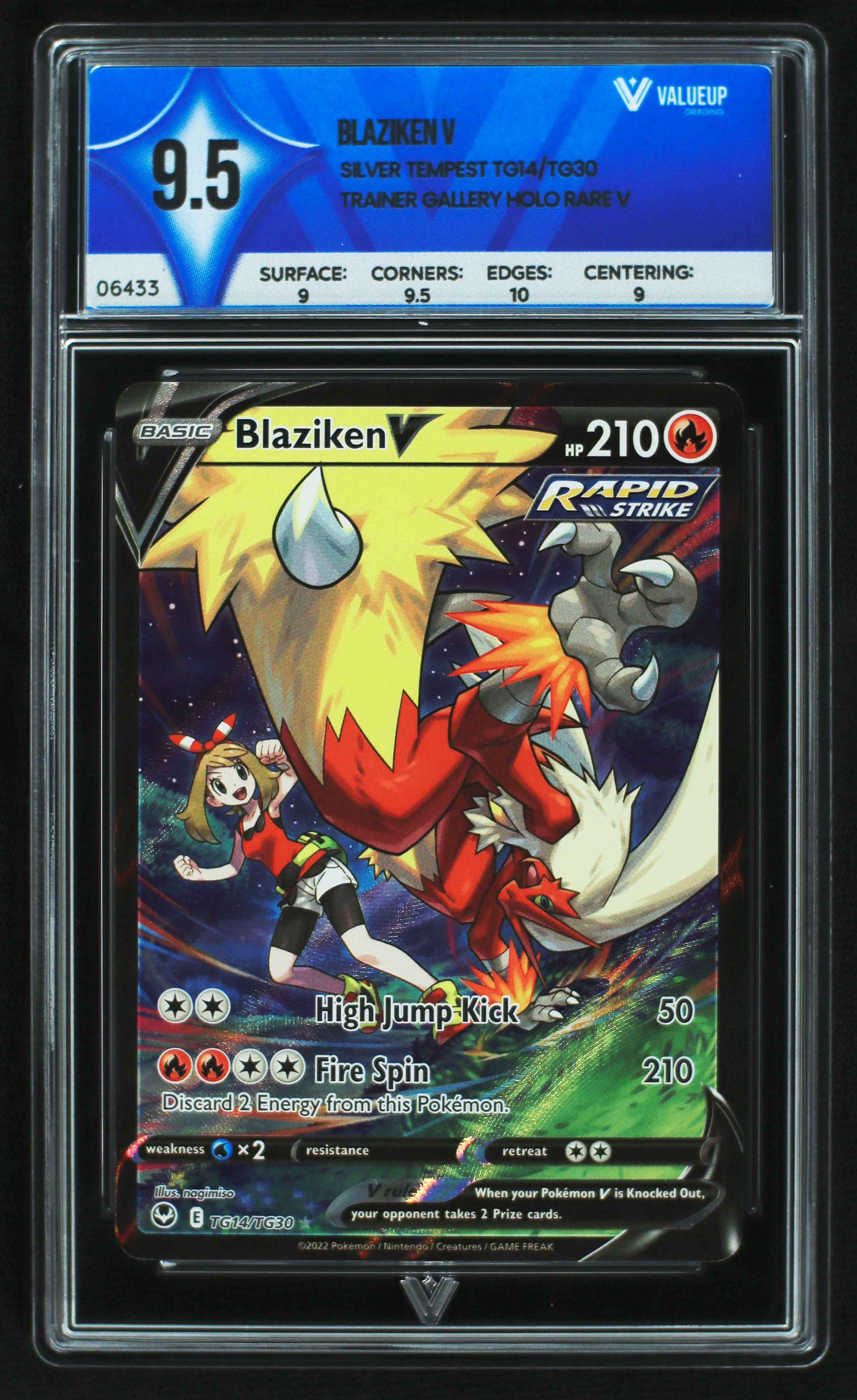 06433 BLAZIKEN V Grading Card