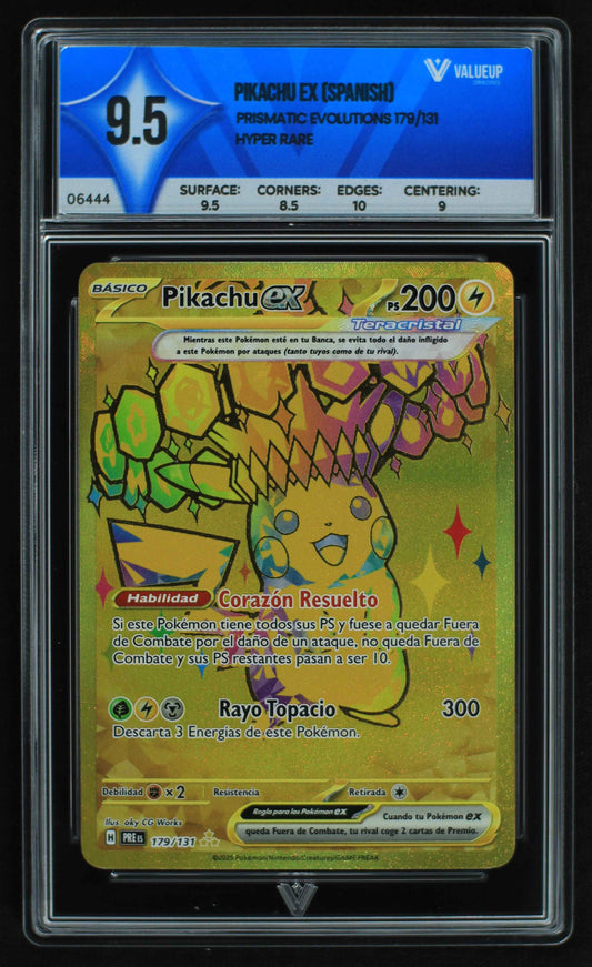 06444 PIKACHU EX (SPANISH) Grading Card