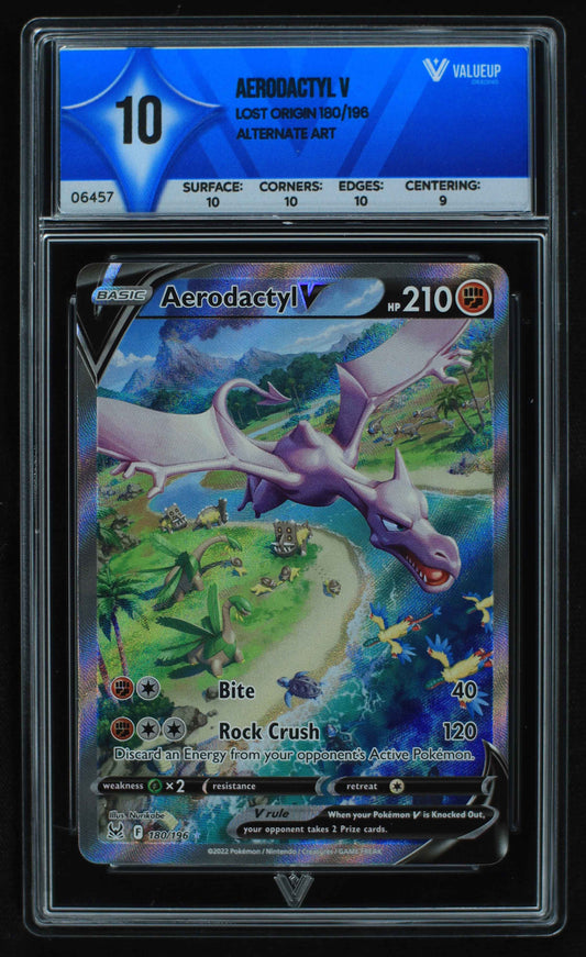 06457 AERODACTYL V Grading Card