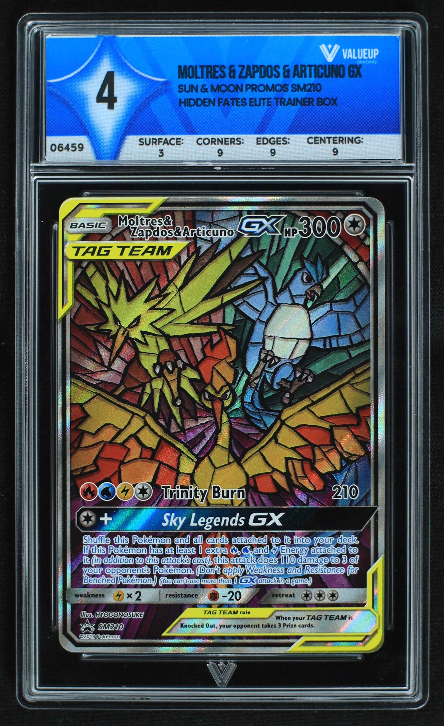 06459 MOLTRES & ZAPDOS & ARTICUNO GX Grading Card