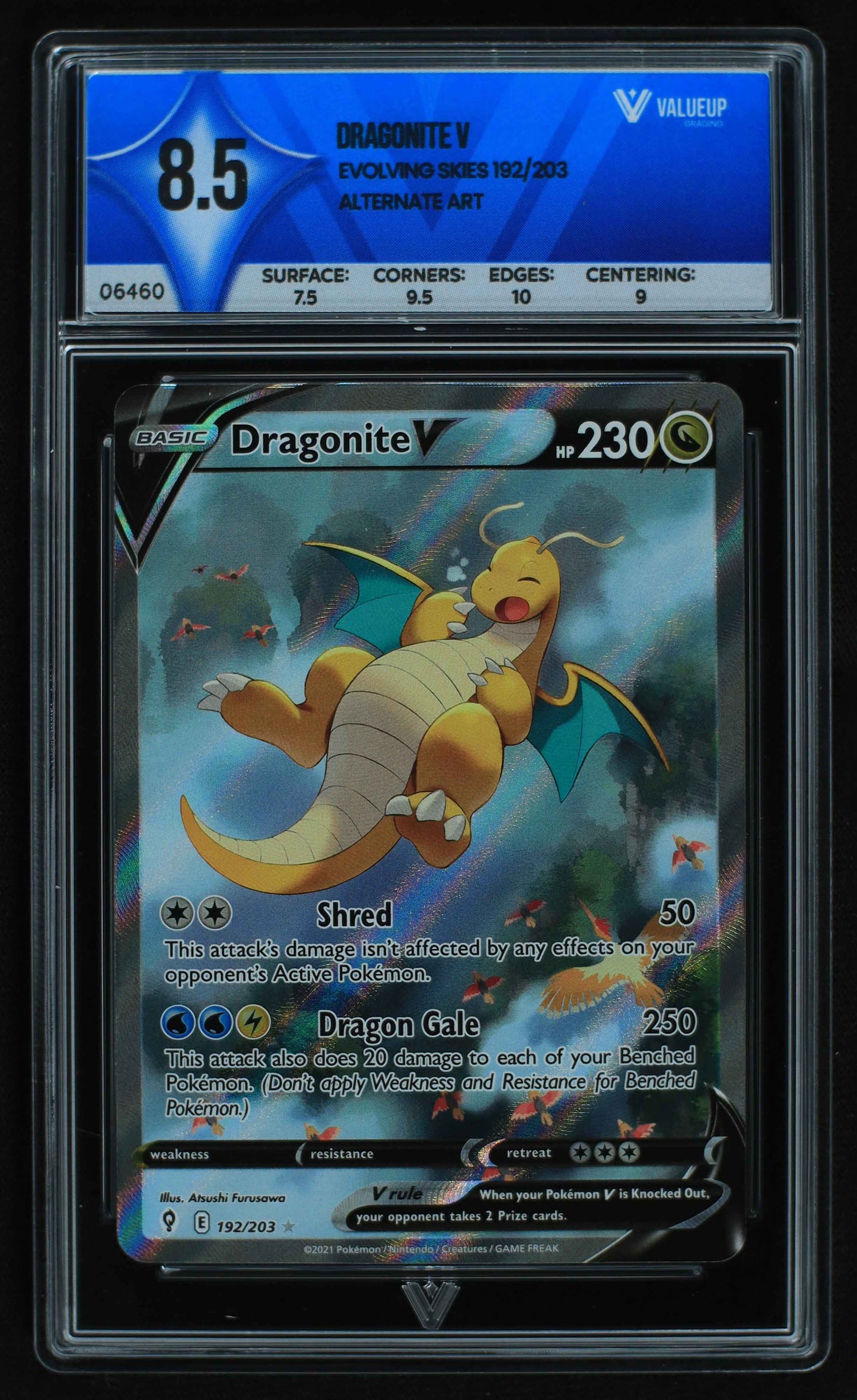 06460 DRAGONITE V Grading Card