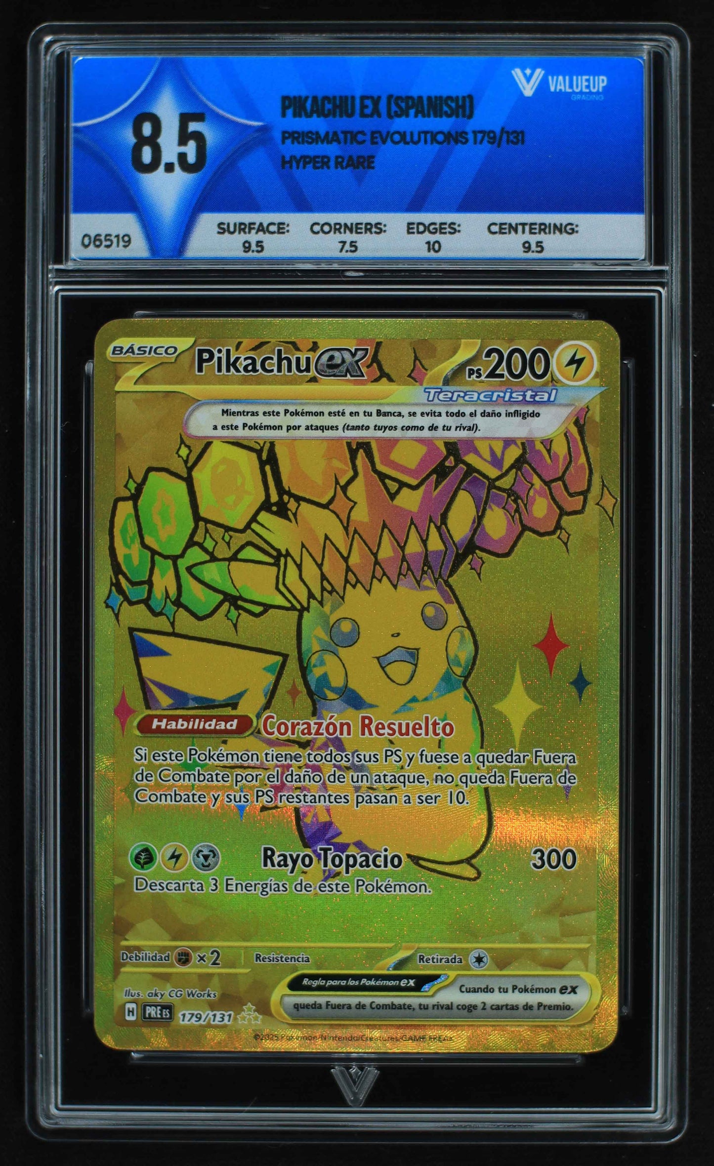 06519 PIKACHU EX (SPANISH) Grading Card