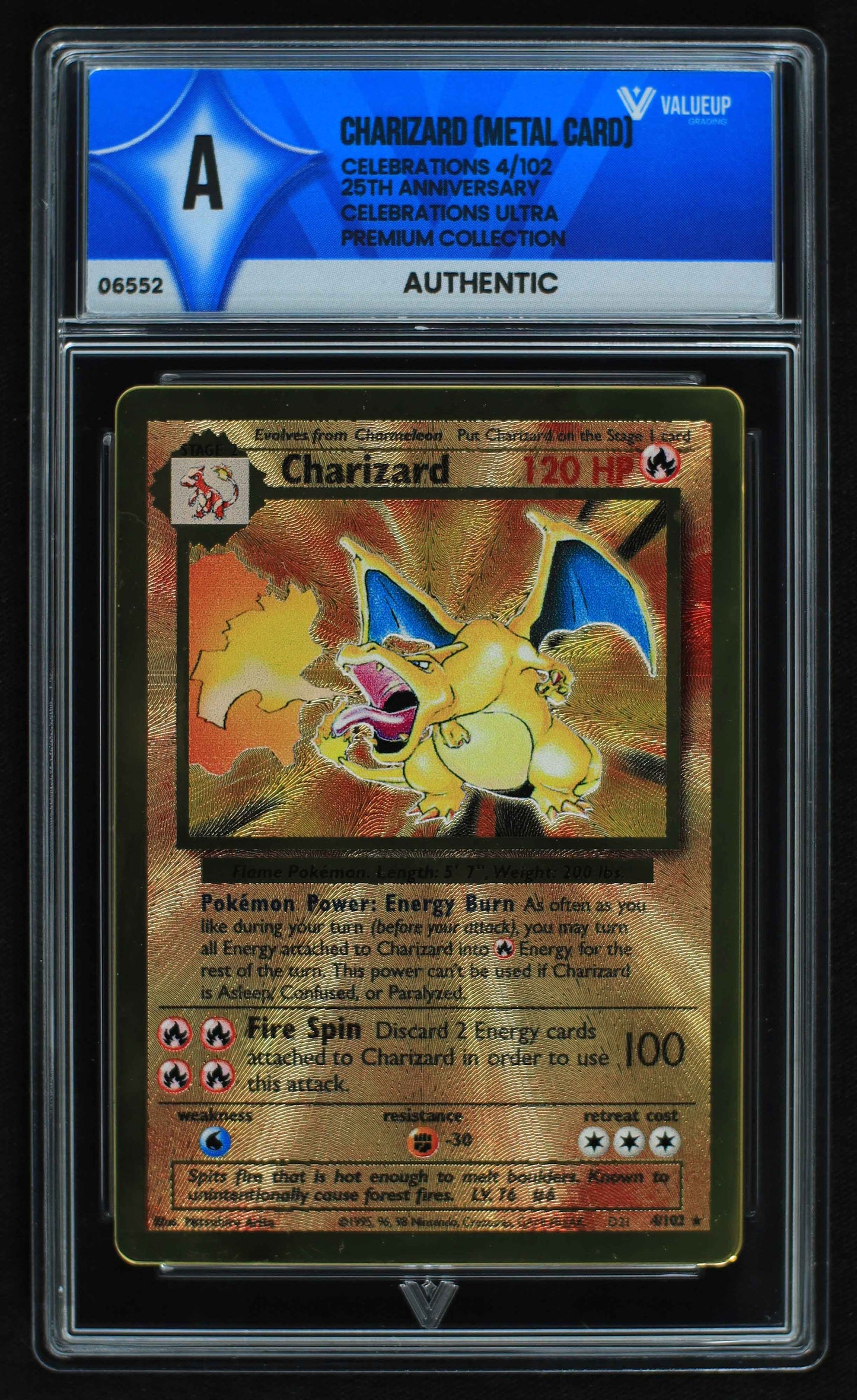 06552 CHARIZARD (METAL CARD) Grading Card