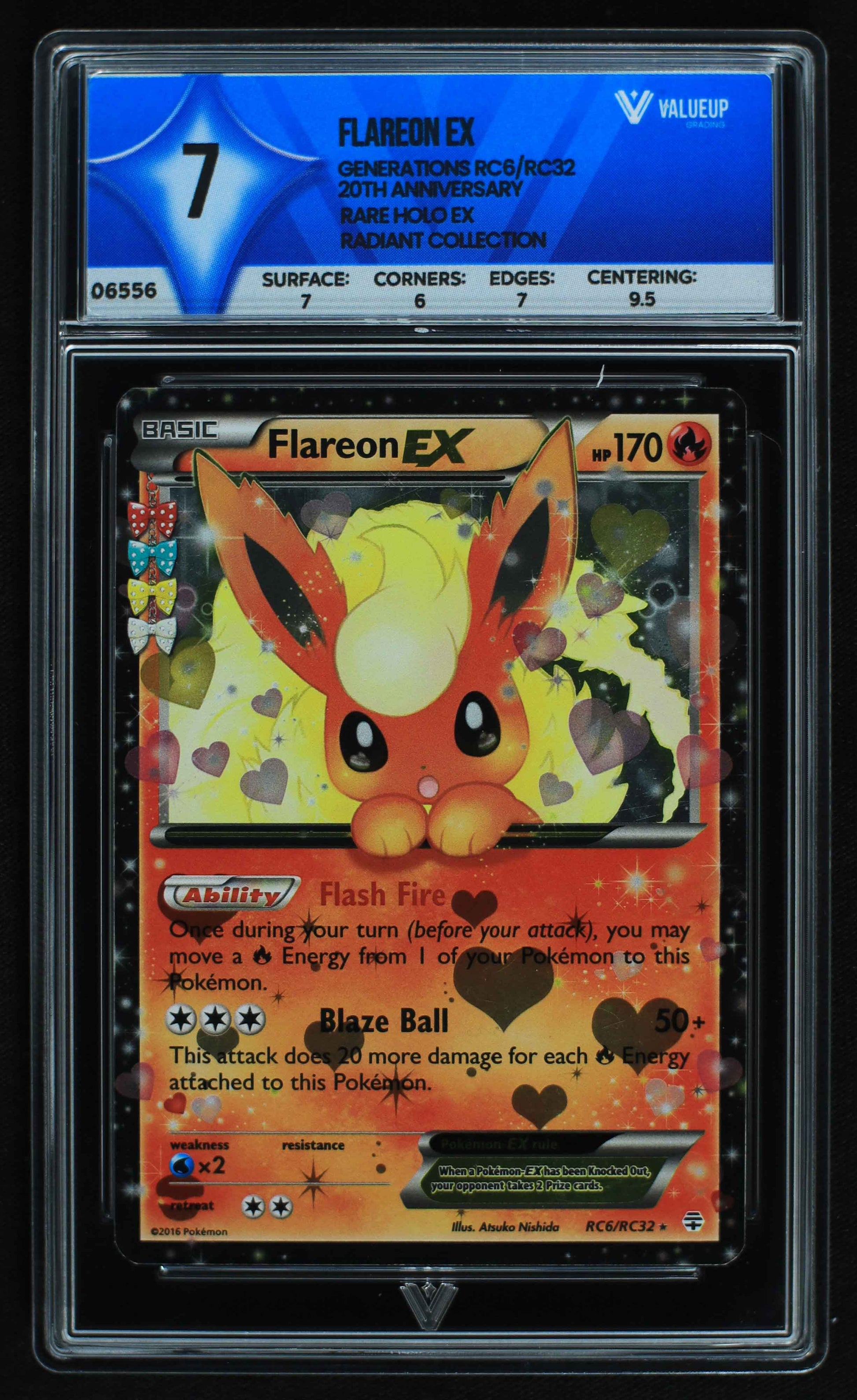 06556 FLAREON EX Grading Card