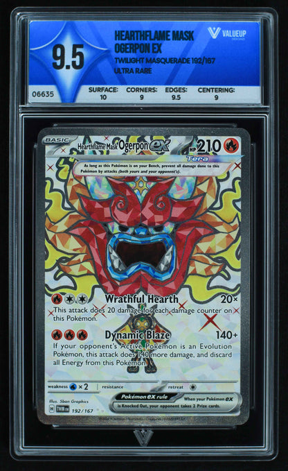 06635 HEARTHFLAME MASK OGERPON EX Grading Card