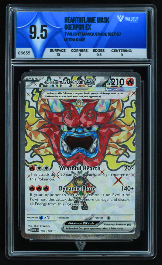 06635 HEARTHFLAME MASK OGERPON EX Grading Card