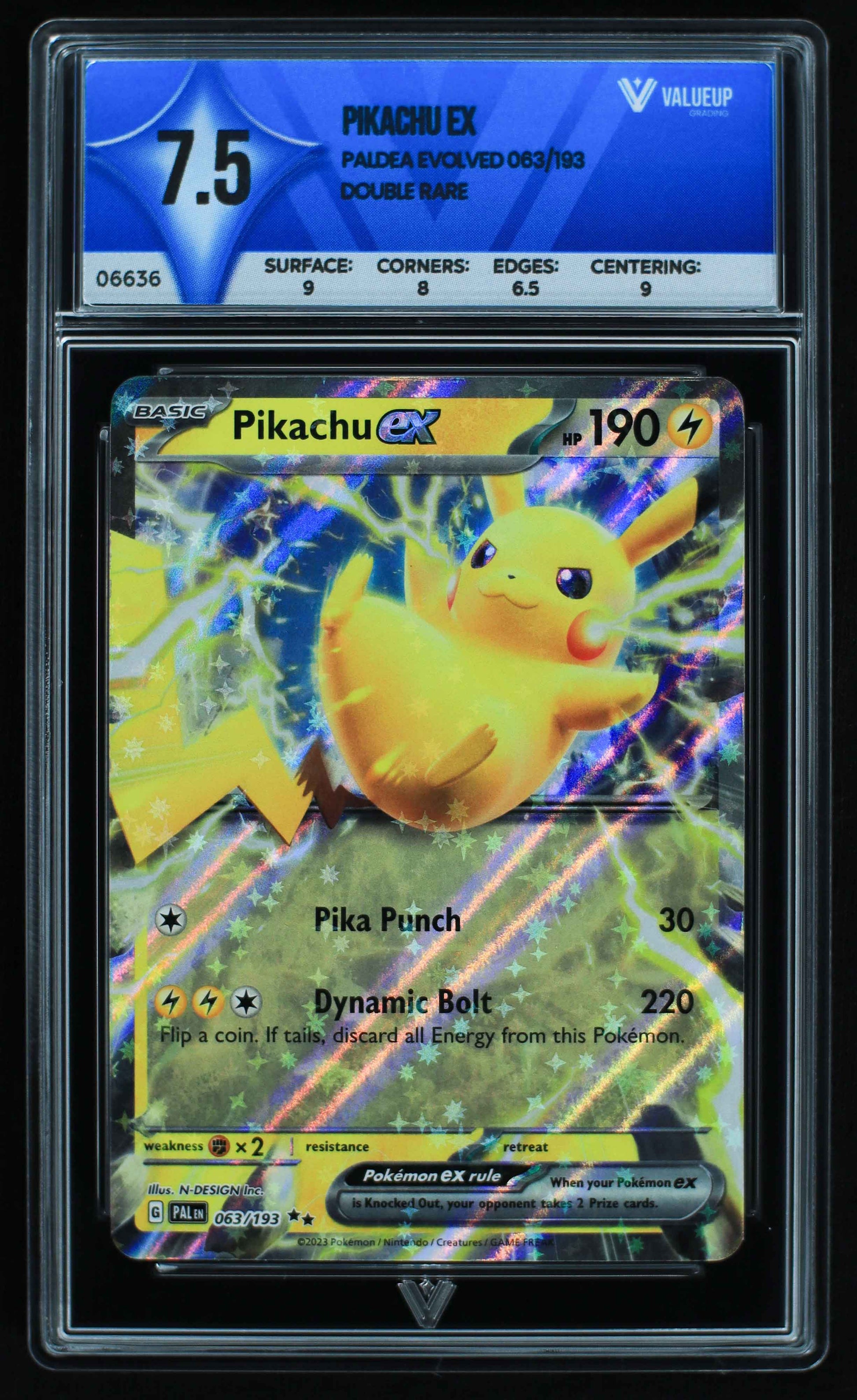 06636 PIKACHU EX Grading Card