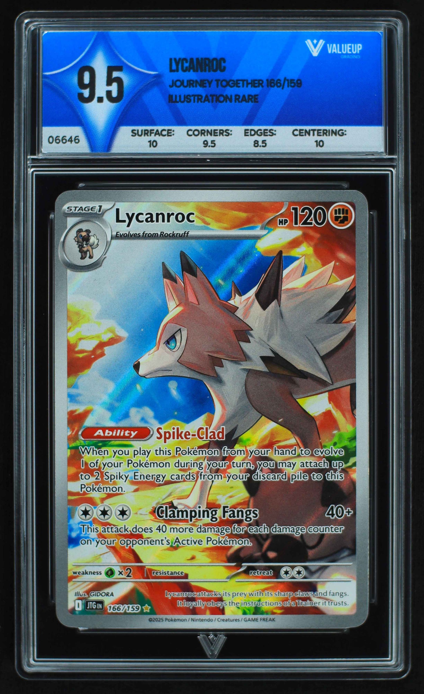 06646 LYCANROC Grading Card