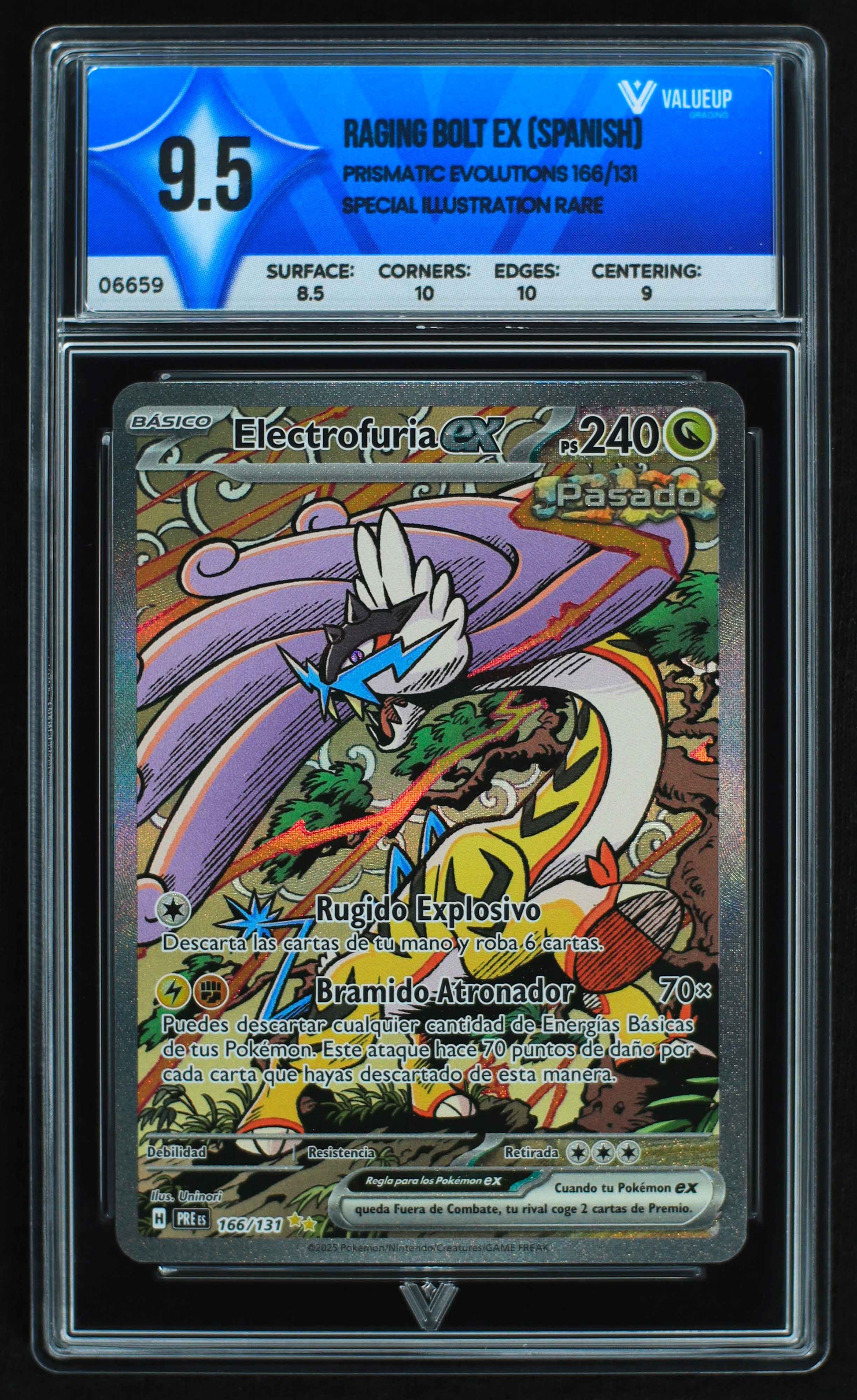 06659 RAGING BOLT EX (SPANISH) Grading Card