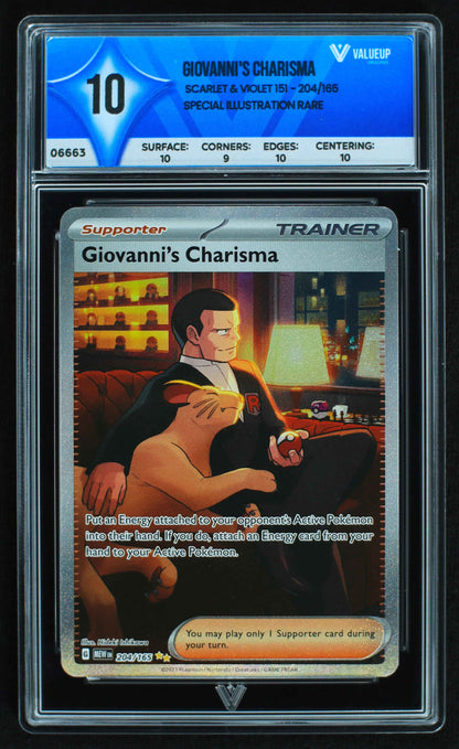 06663 GIOVANNI'S CHARISMA Grading Card