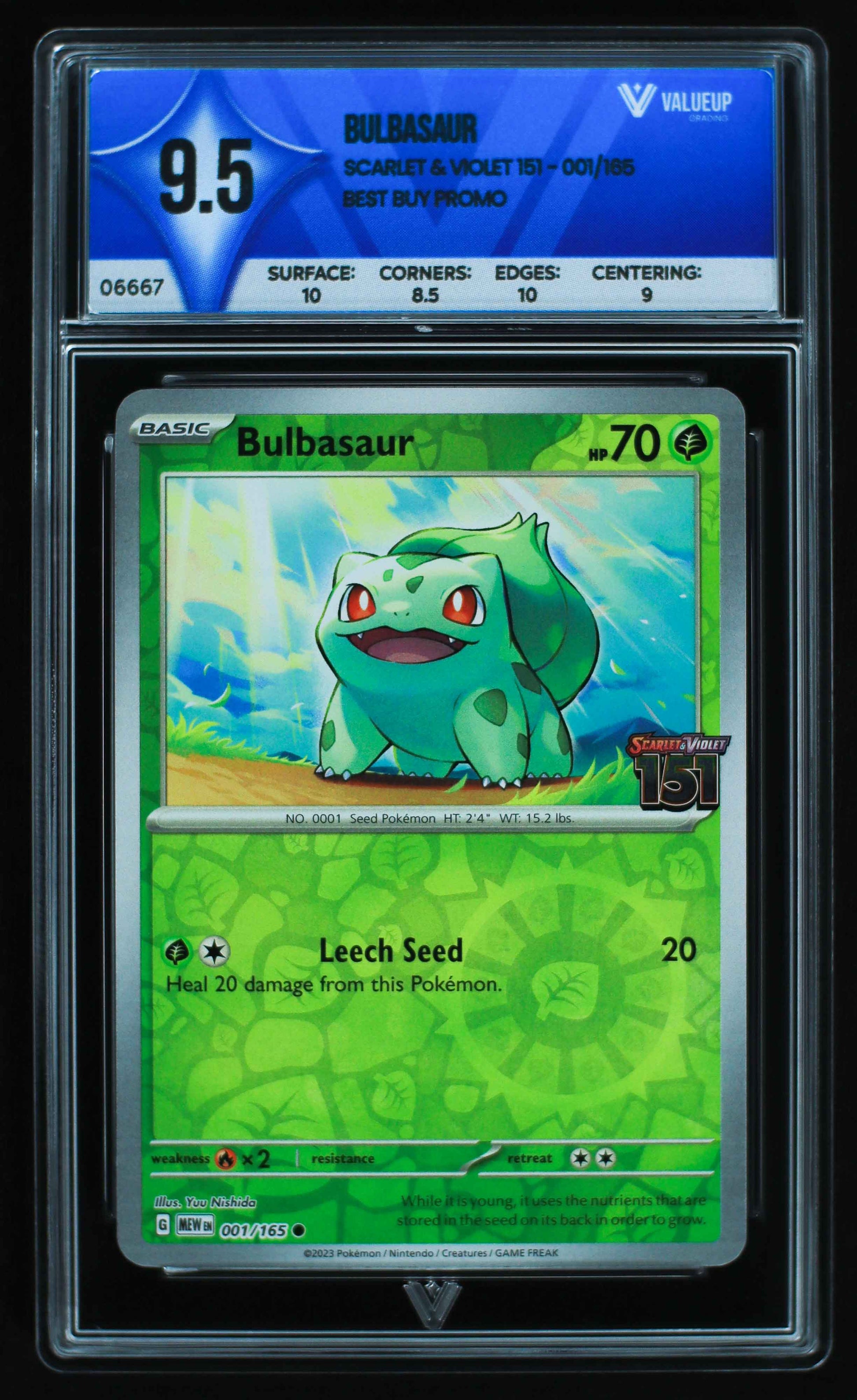 06667 BULBASAUR Grading Card