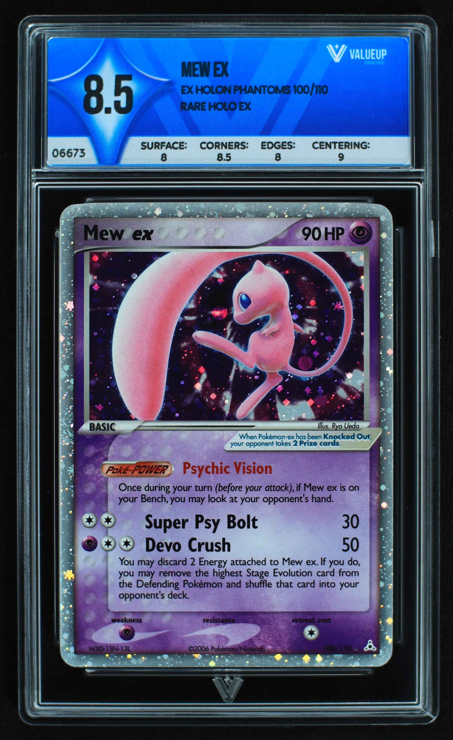 06673 MEW EX Grading Card