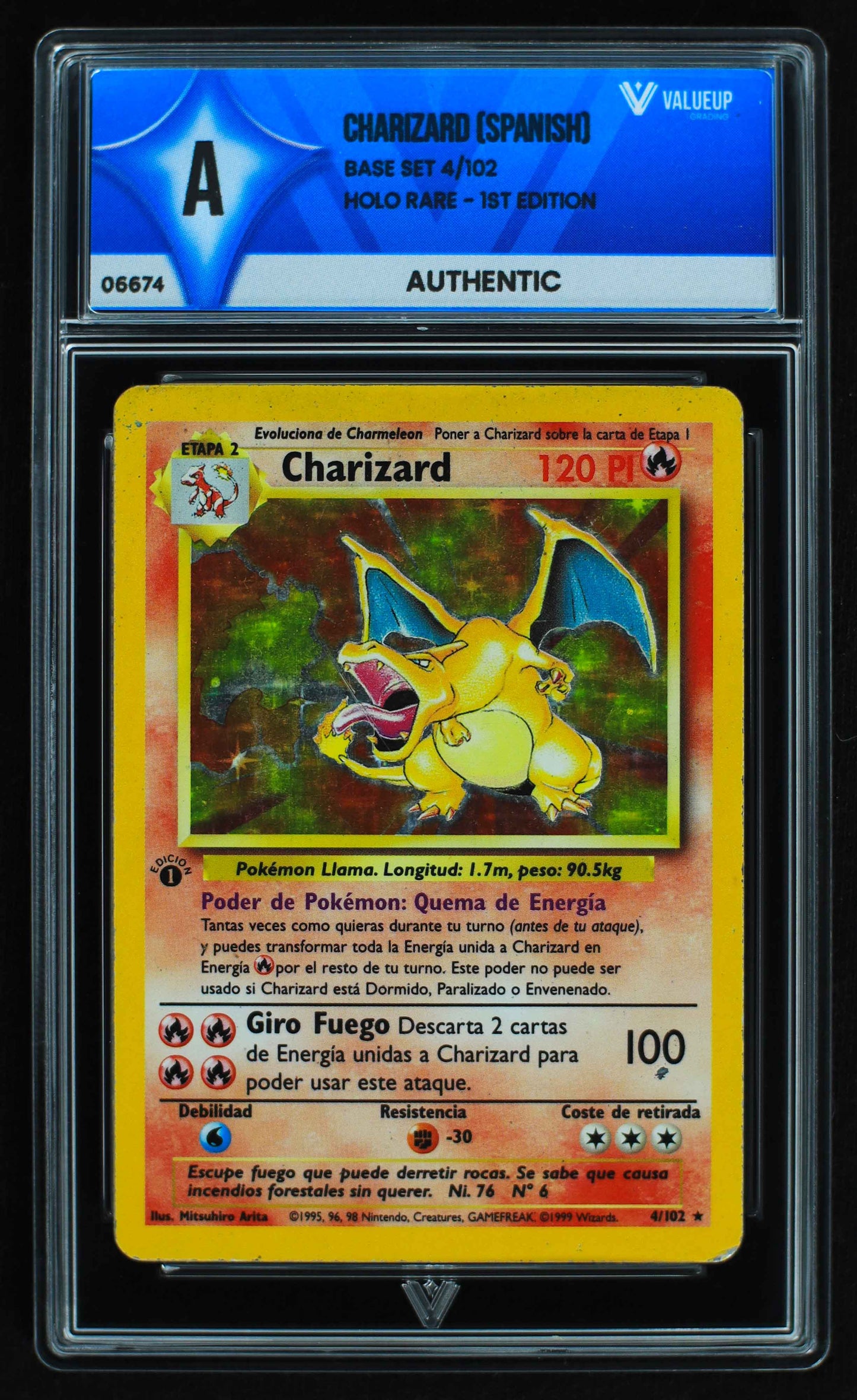 06674 CHARIZARD (SPANISH) Grading Card