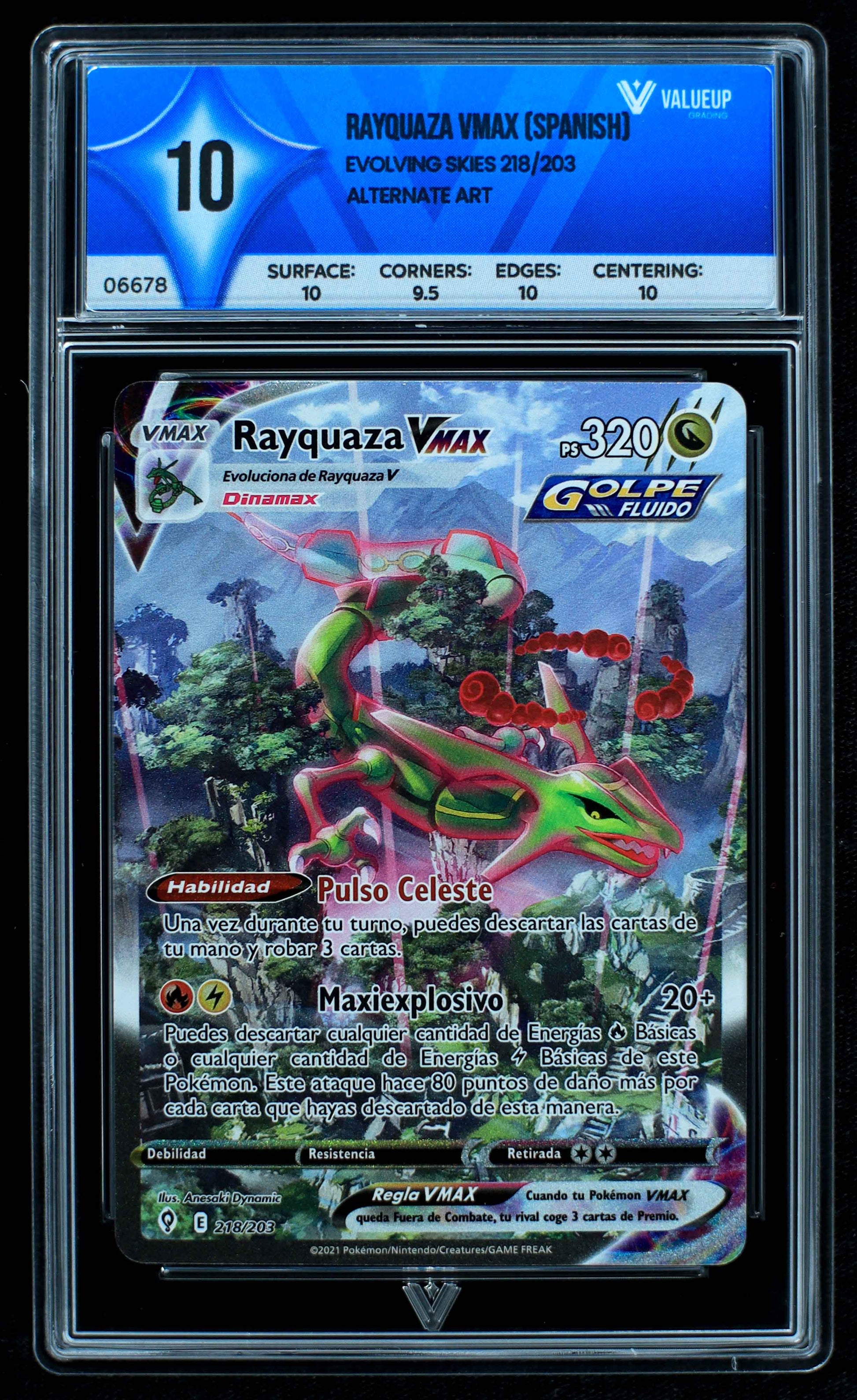 06678 RAYQUAZA VMAX (SPANISH) Grading Card