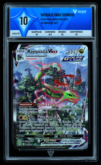 06678 RAYQUAZA VMAX (SPANISH) Grading Card