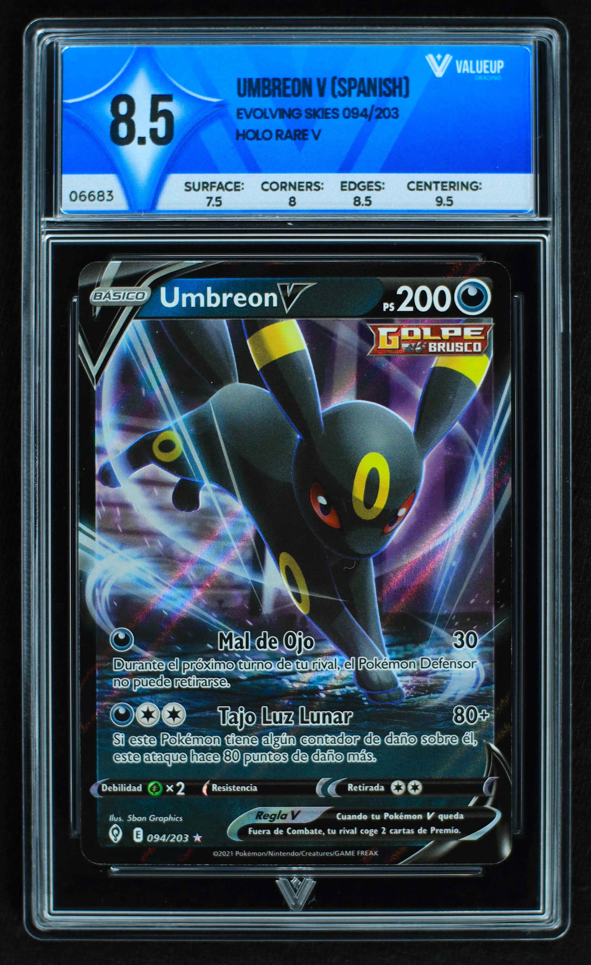 06683 UMBREON V (SPANISH) Grading Card