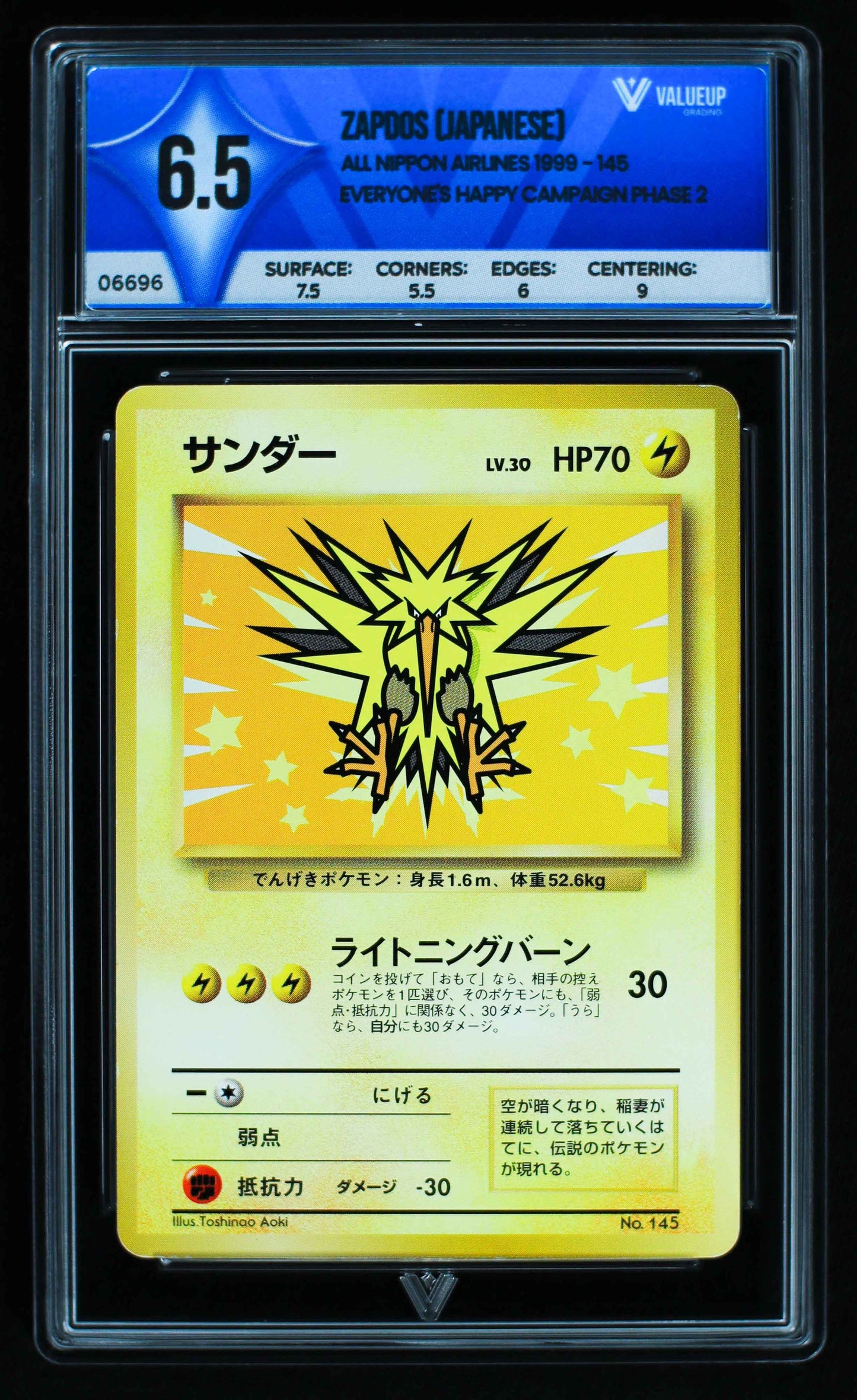 06696 ZAPDOS (JAPANESE) Grading Card