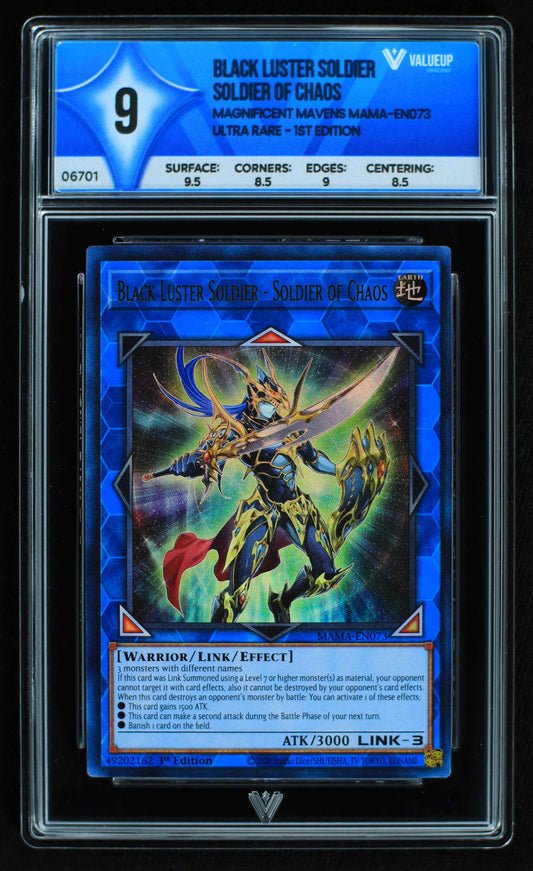 06701 BLACK LUSTER SOLDIER SOLDIER OF CHAOS Grading Card