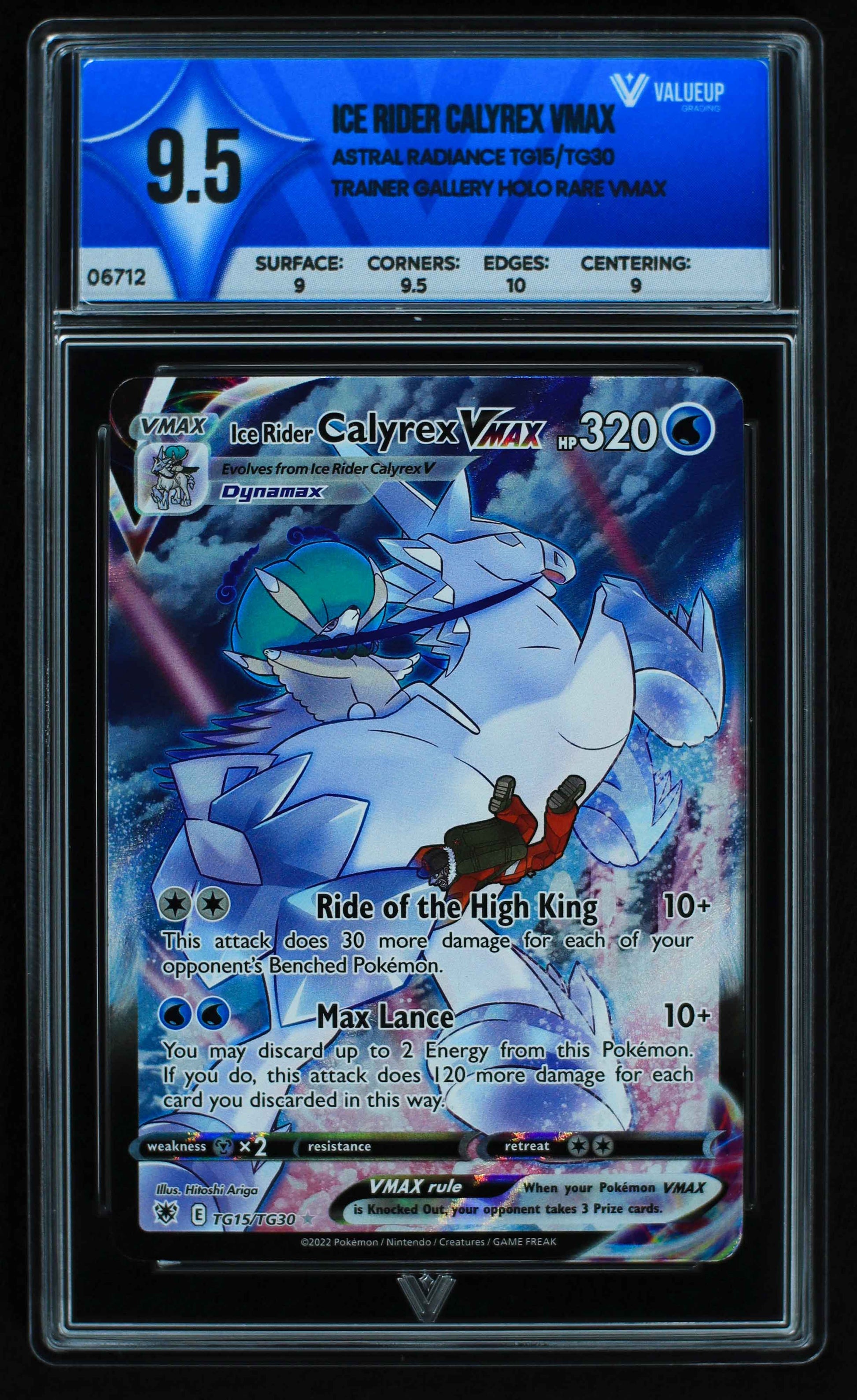 06712 ICE RIDER CALYREX VMAX Grading Card