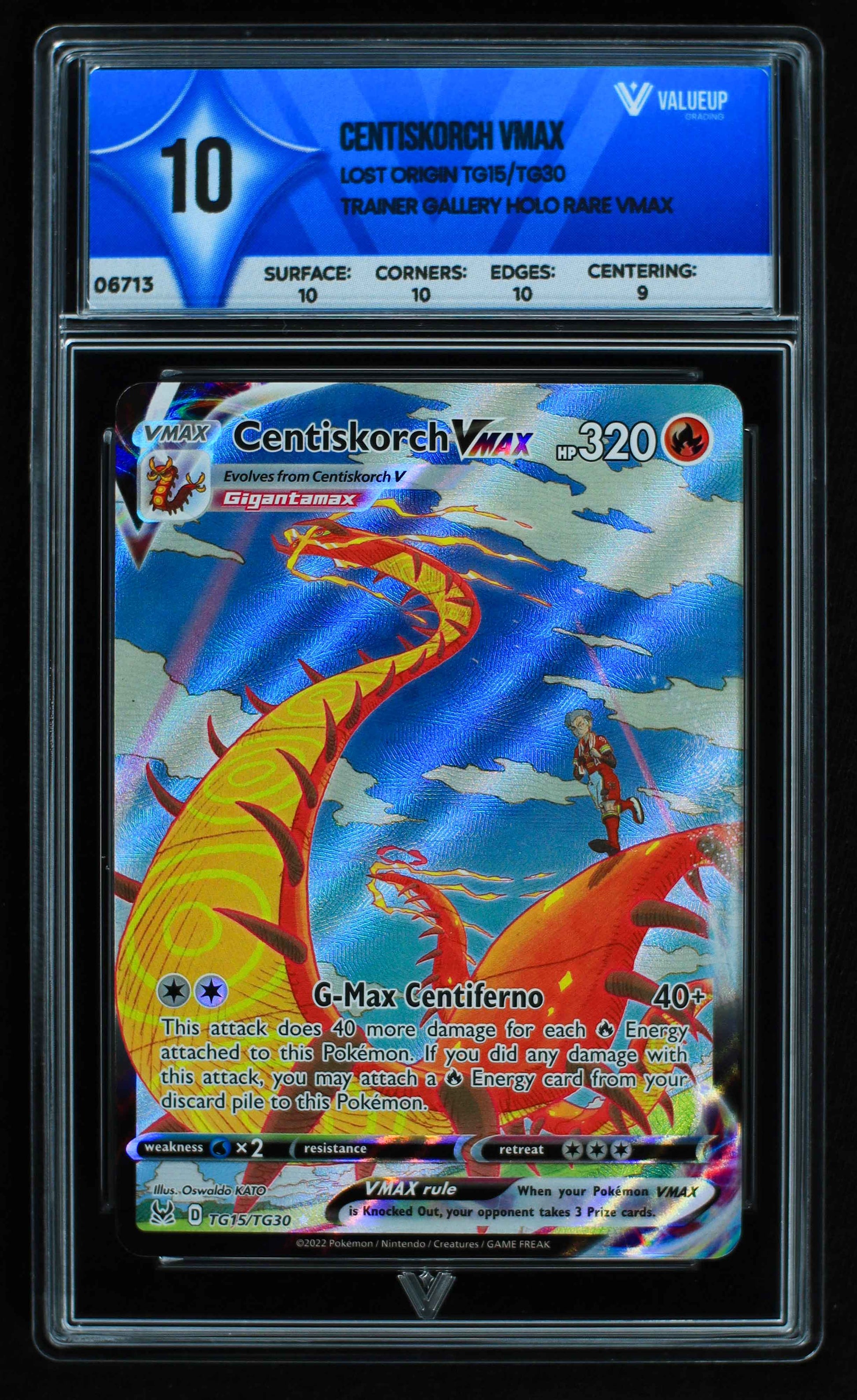 06713 CENTISKORCH VMAX Grading Card
