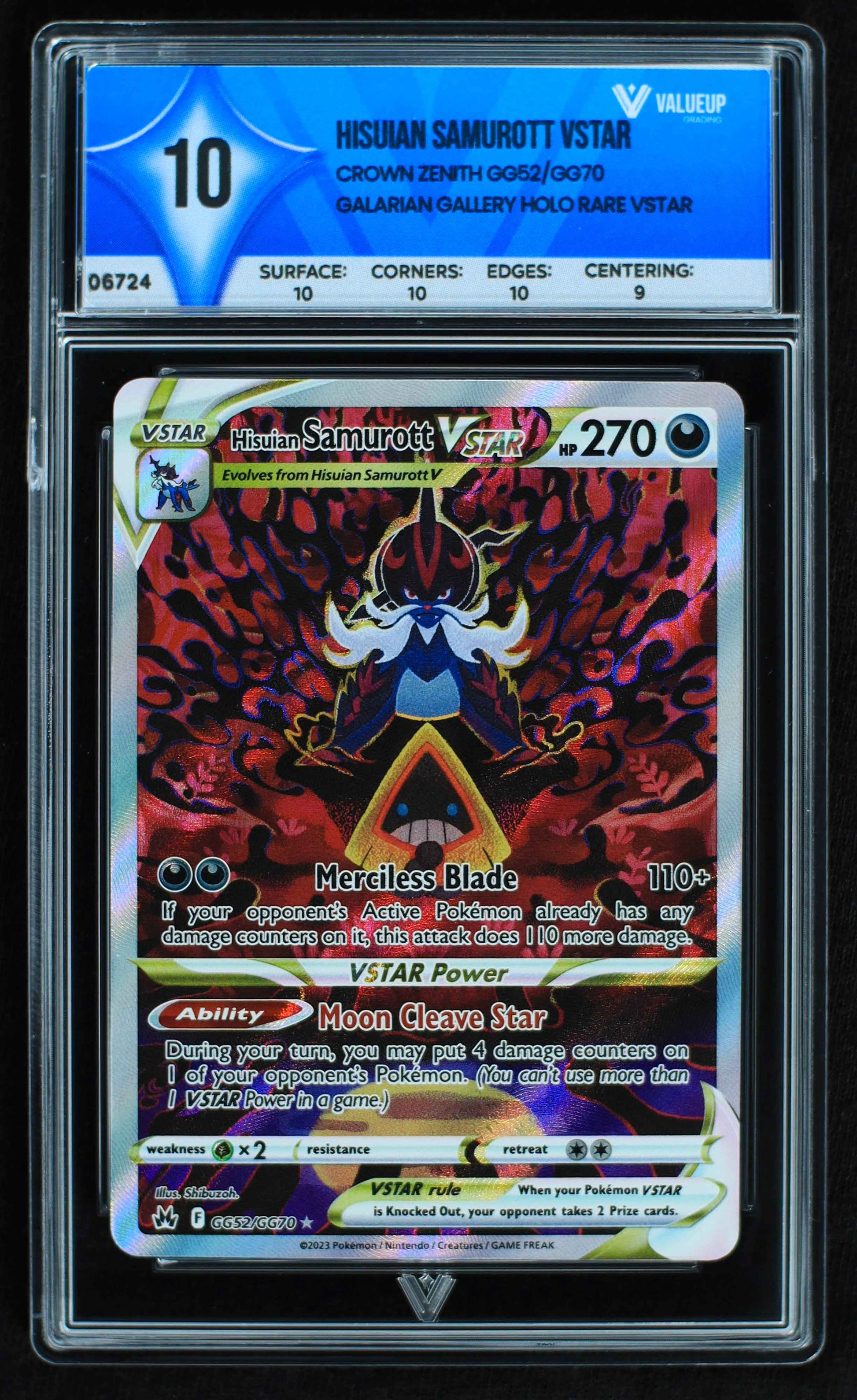 06724 HISUIAN SAMUROTT VSTAR Grading Card