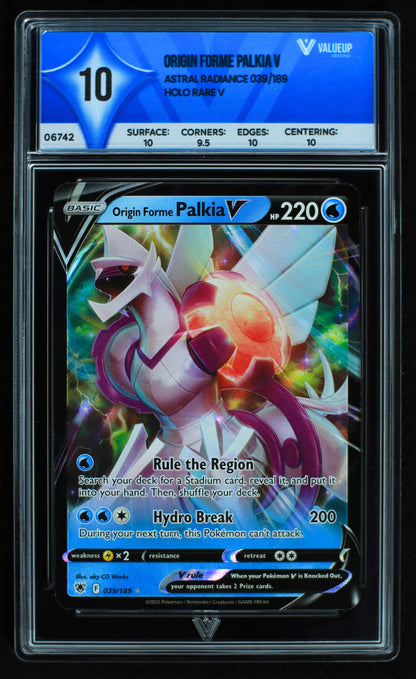 06742 ORIGIN FORME PALKIA V Grading Card