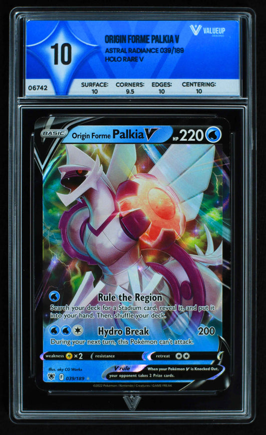 06742 ORIGIN FORME PALKIA V Grading Card