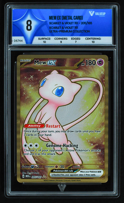 06744 MEW EX (METAL CARD) Grading Card