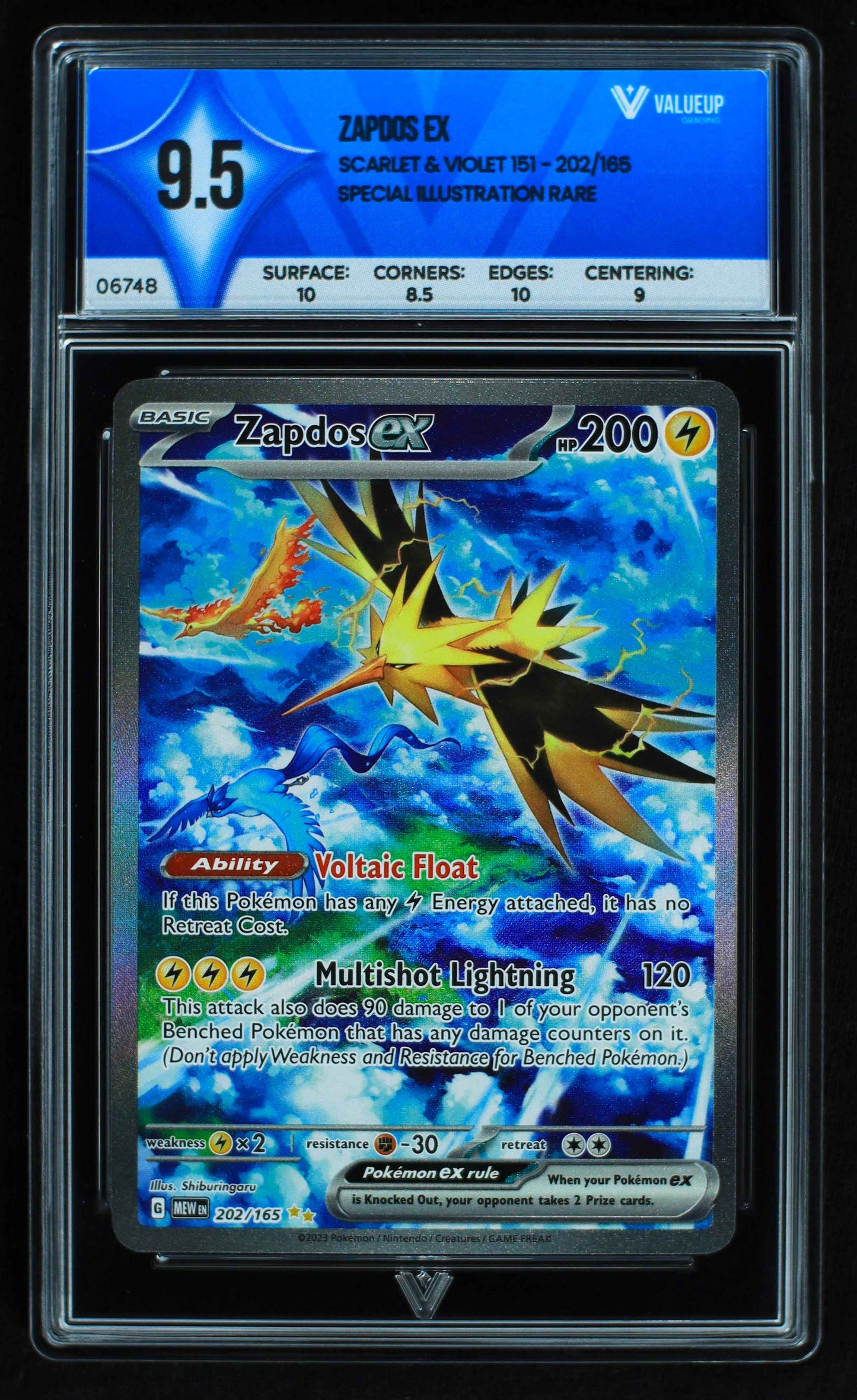 06748 ZAPDOS EX Grading Card