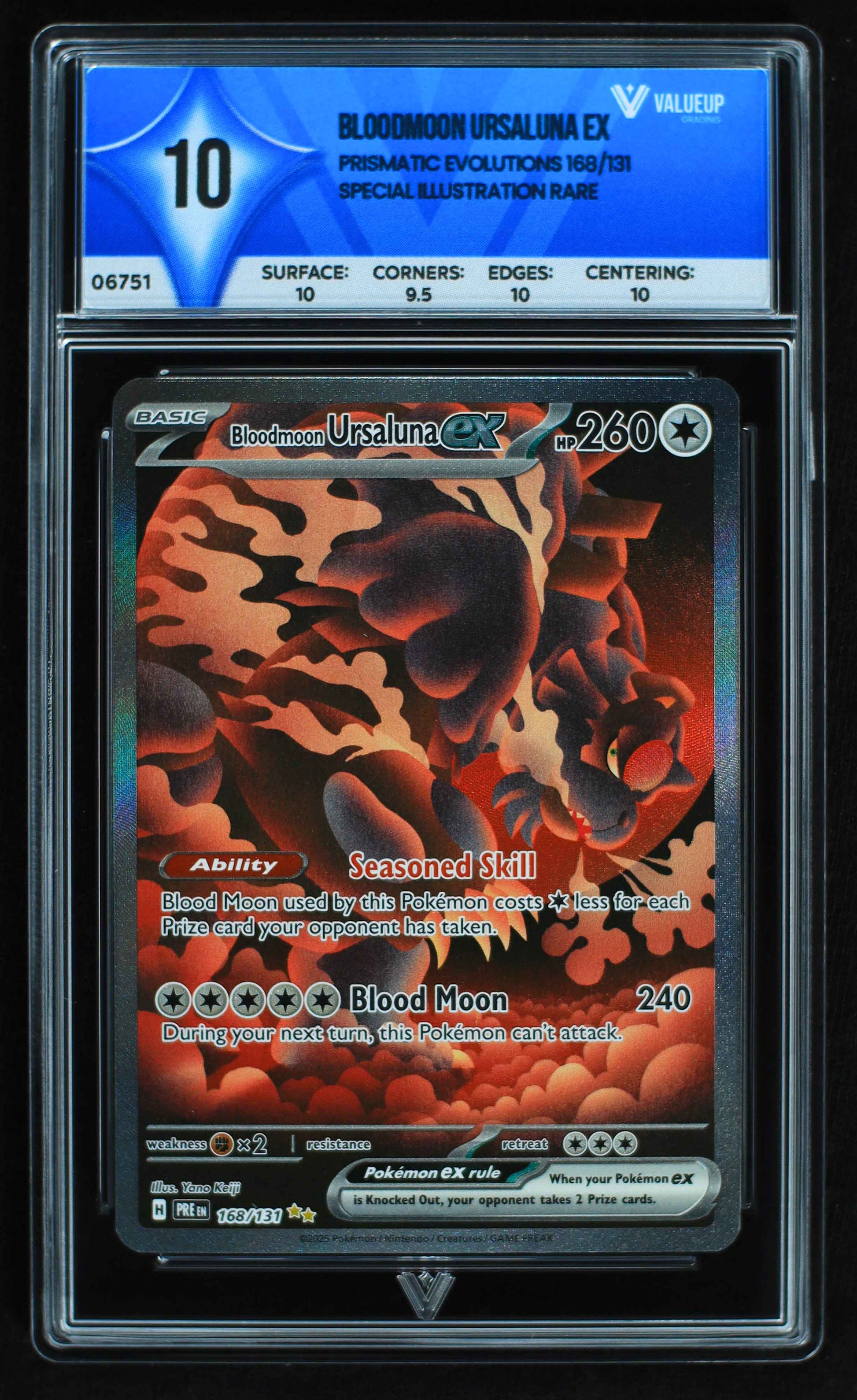 06751 BLOODMOON URSALUNA EX Grading Card