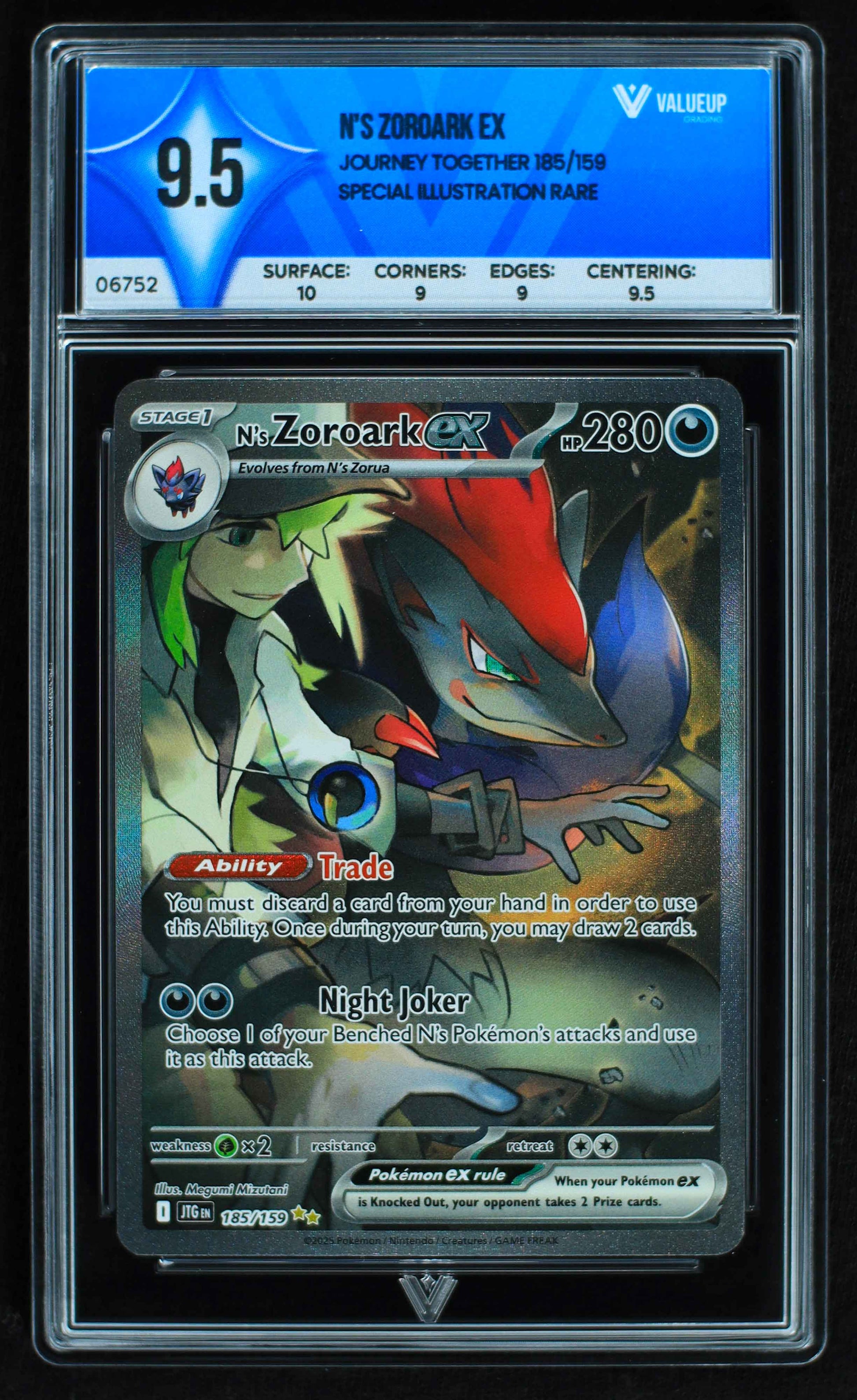 06752 N'S ZOROARK EX Grading Card
