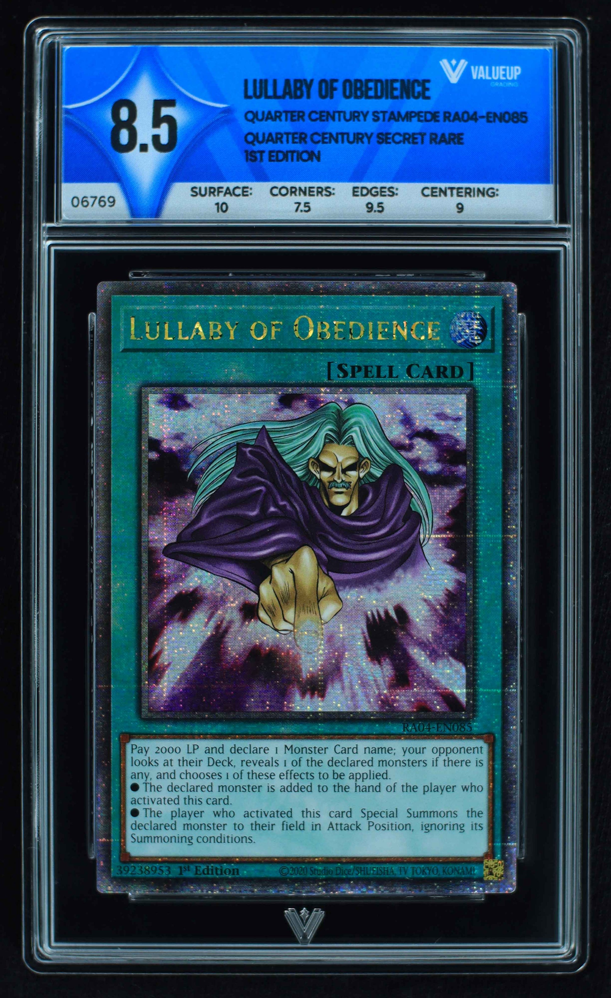 06769 LULLABY OF OBEDIENCE Grading Card