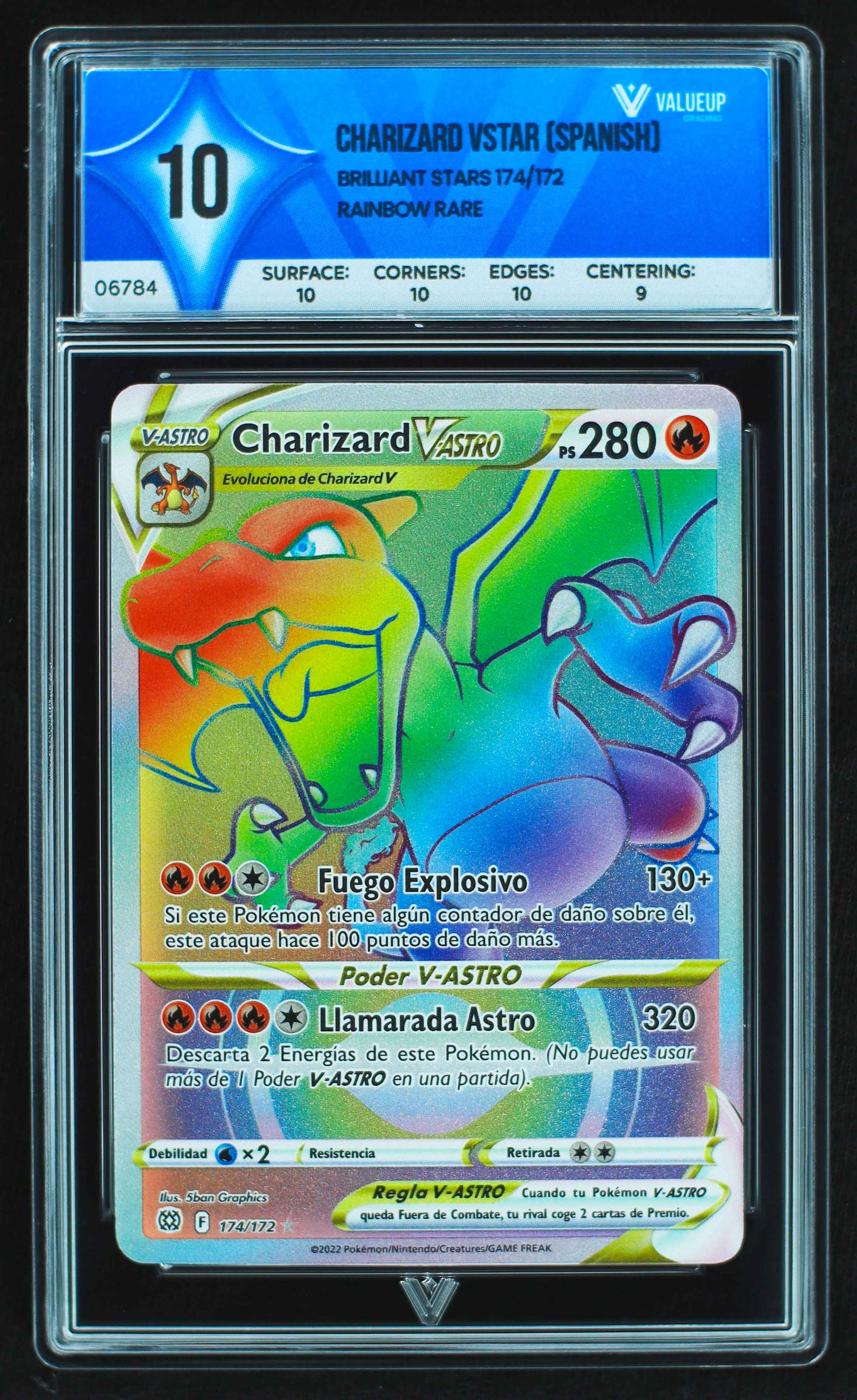 pokemon card charizard vstar rainbow rare CHARIZARD VSTAR (SPANISH)