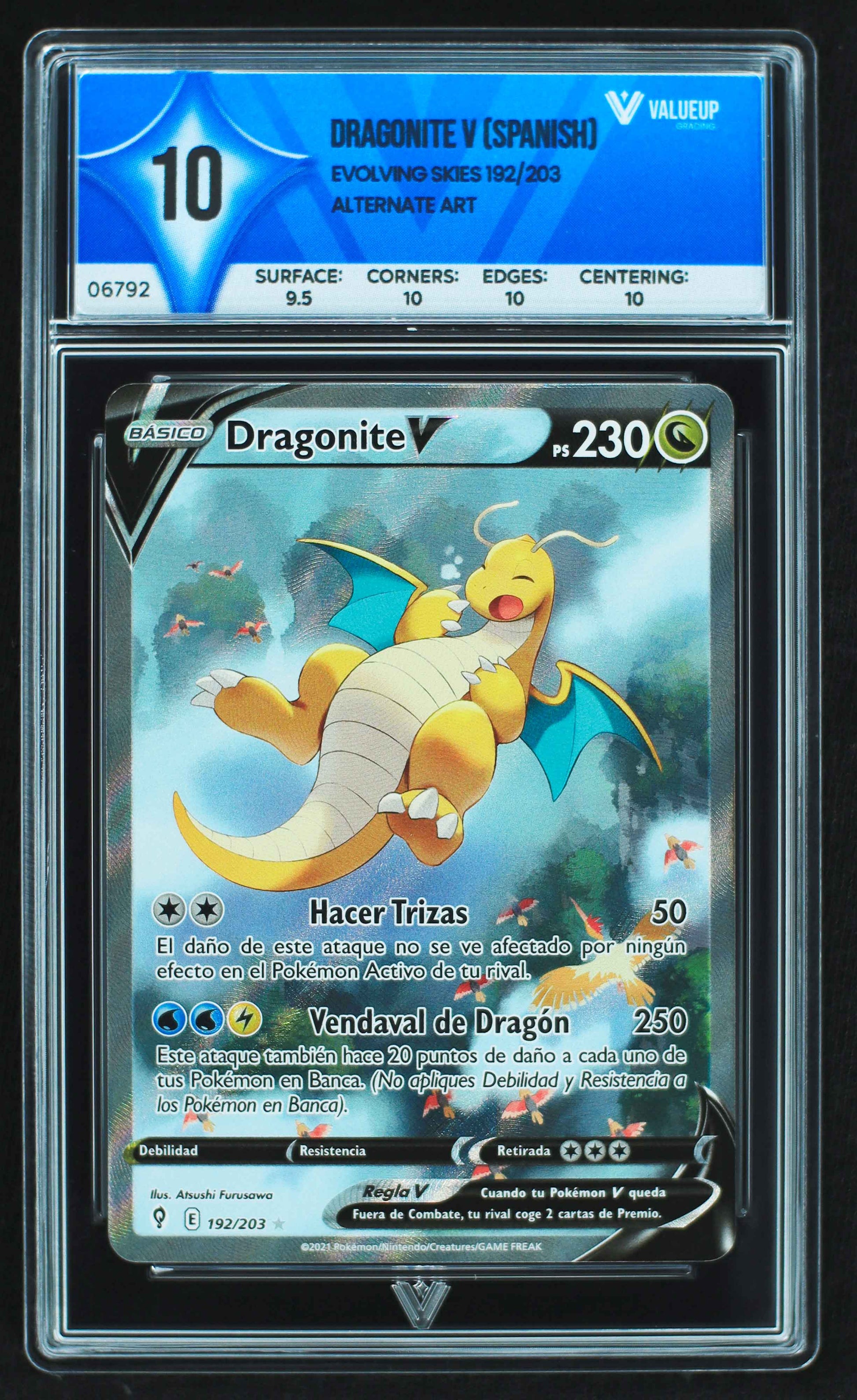 06792 DRAGONITE V (SPANISH) Grading Card