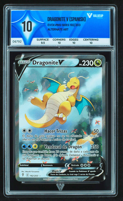 06792 DRAGONITE V (SPANISH) Grading Card
